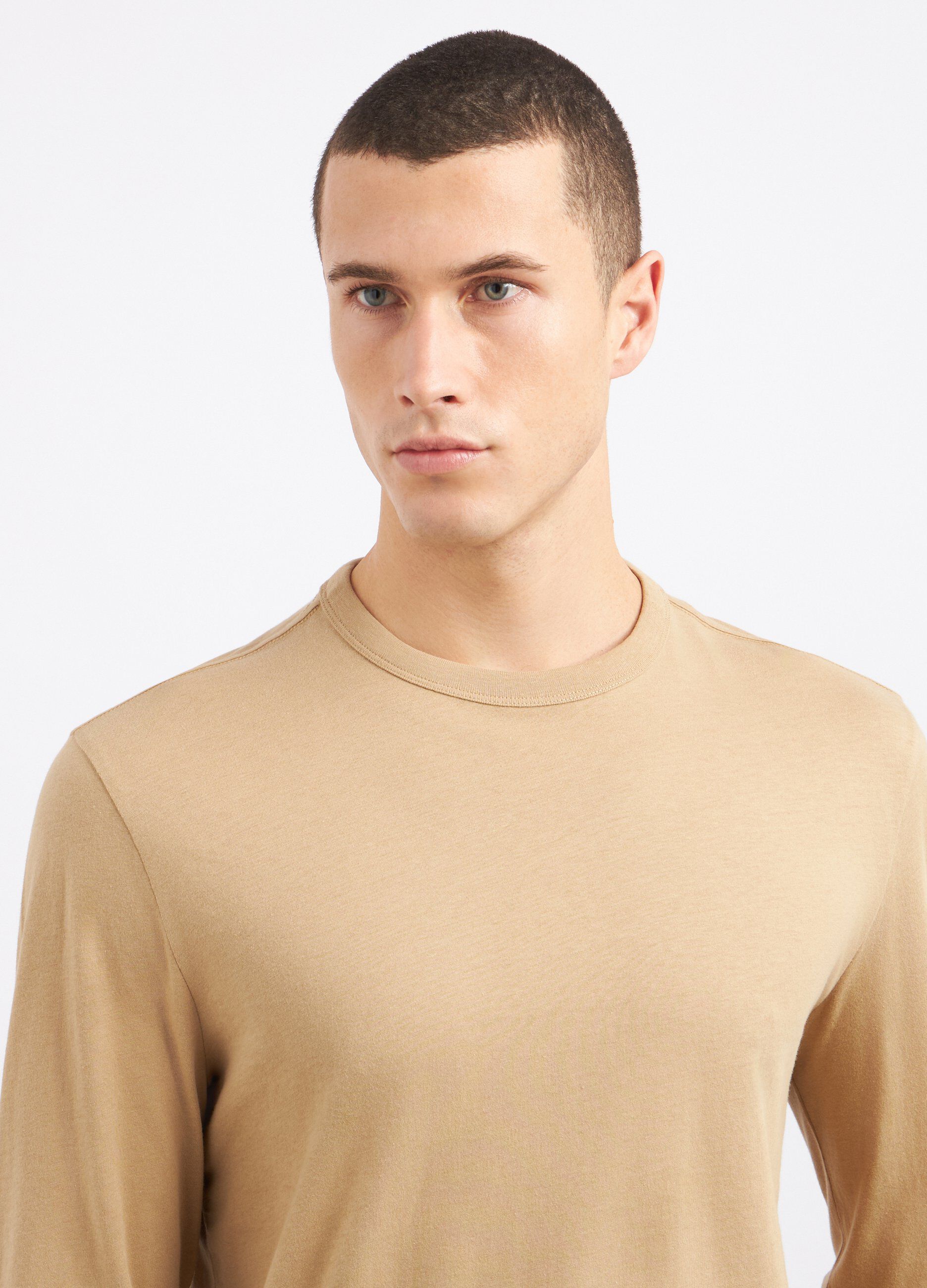 T-shirt in puro cotone a maniche lunghe uomo_2