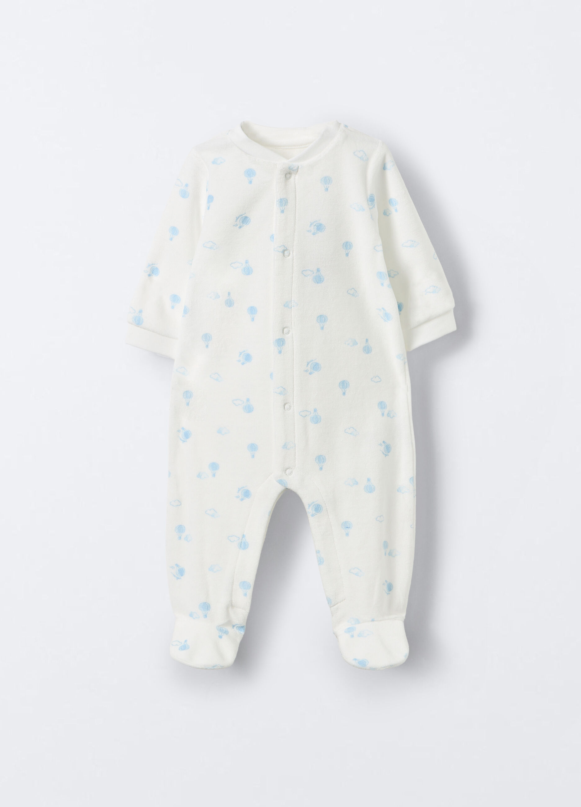 Tutina misto cotone velour neonato_0