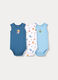 Pack 3 body in costina di puro cotone _0