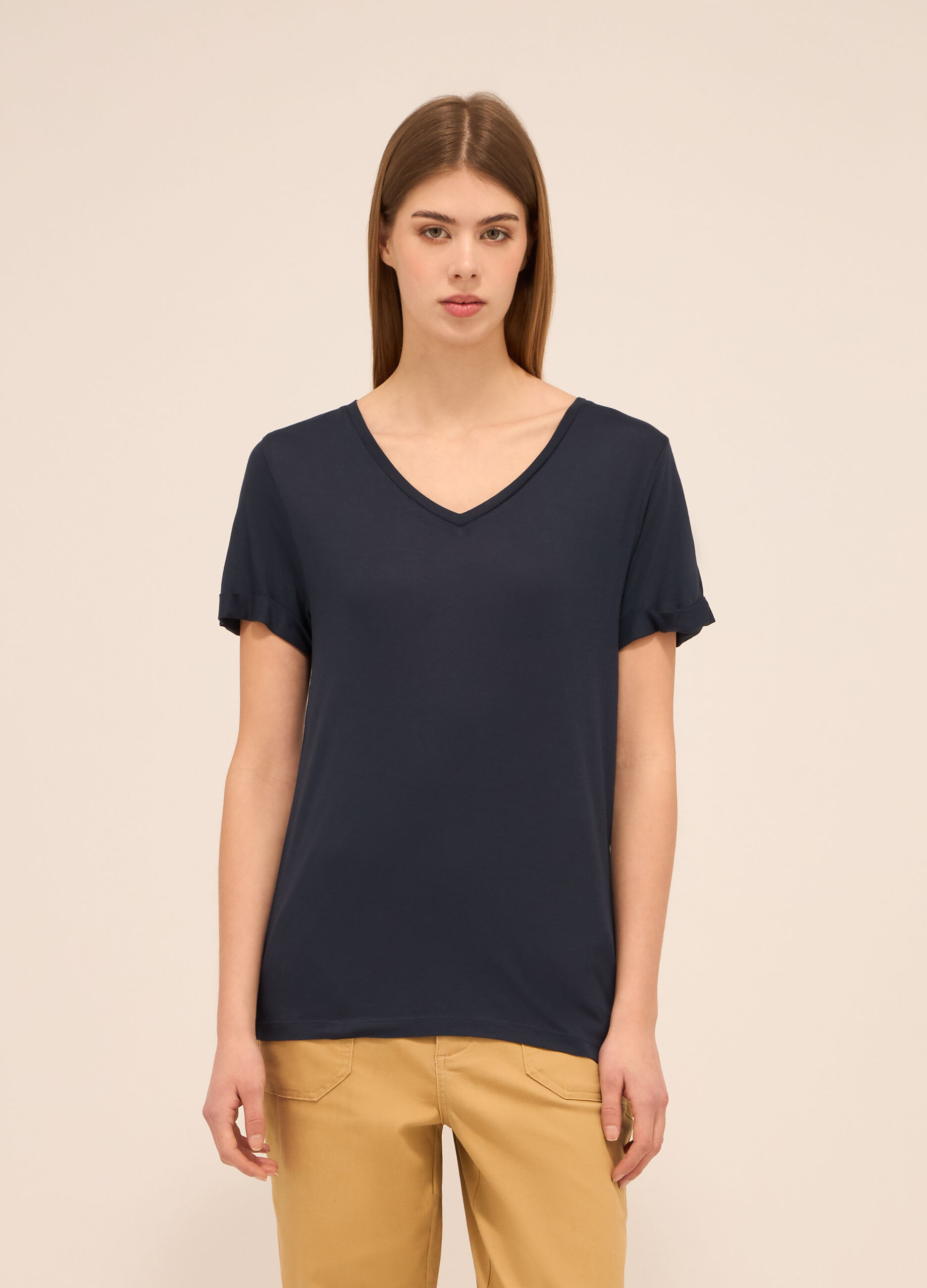 T-shirt in pura viscosa donna_0