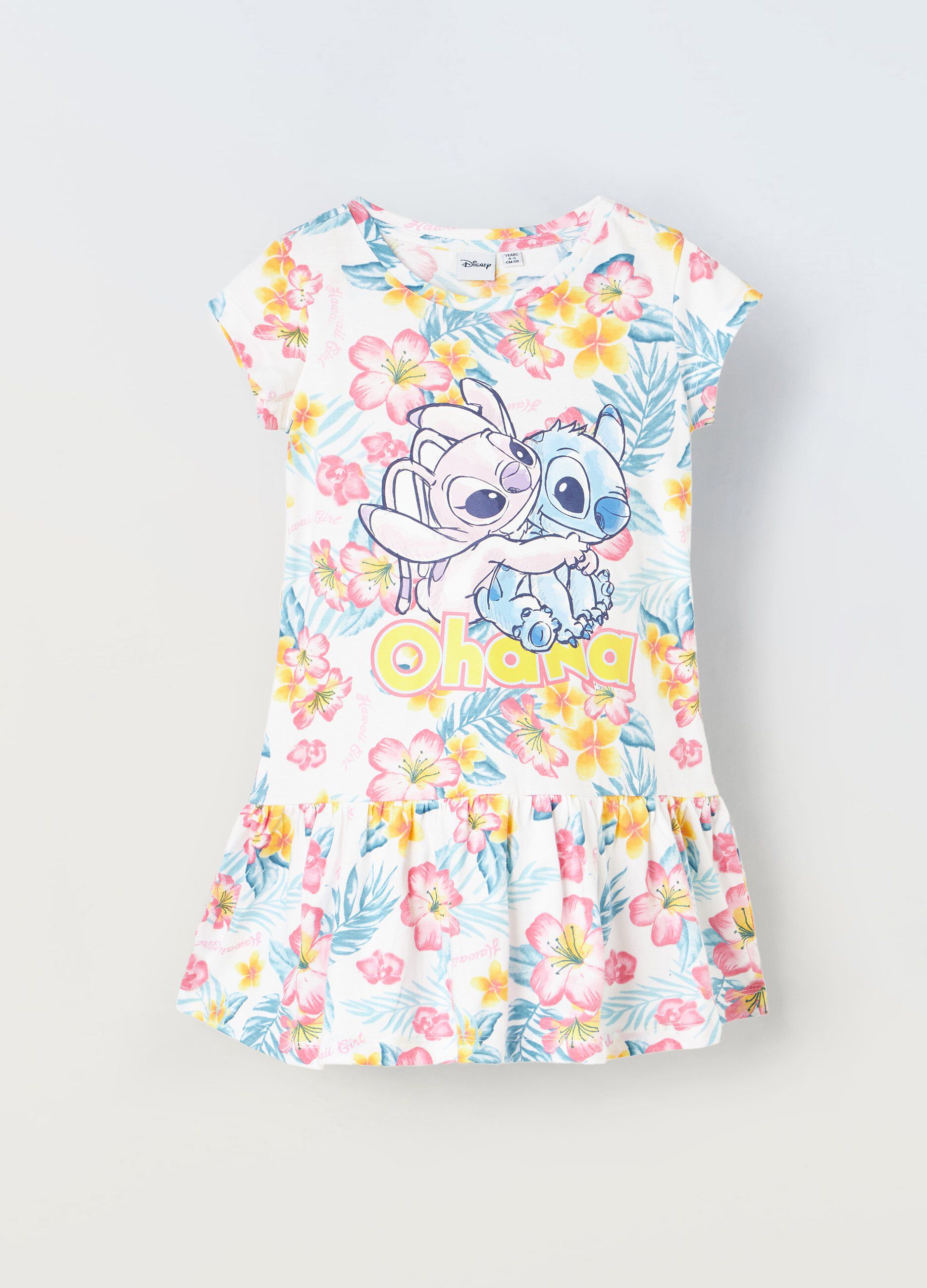 Vestito in puro cotone con stampa bambina