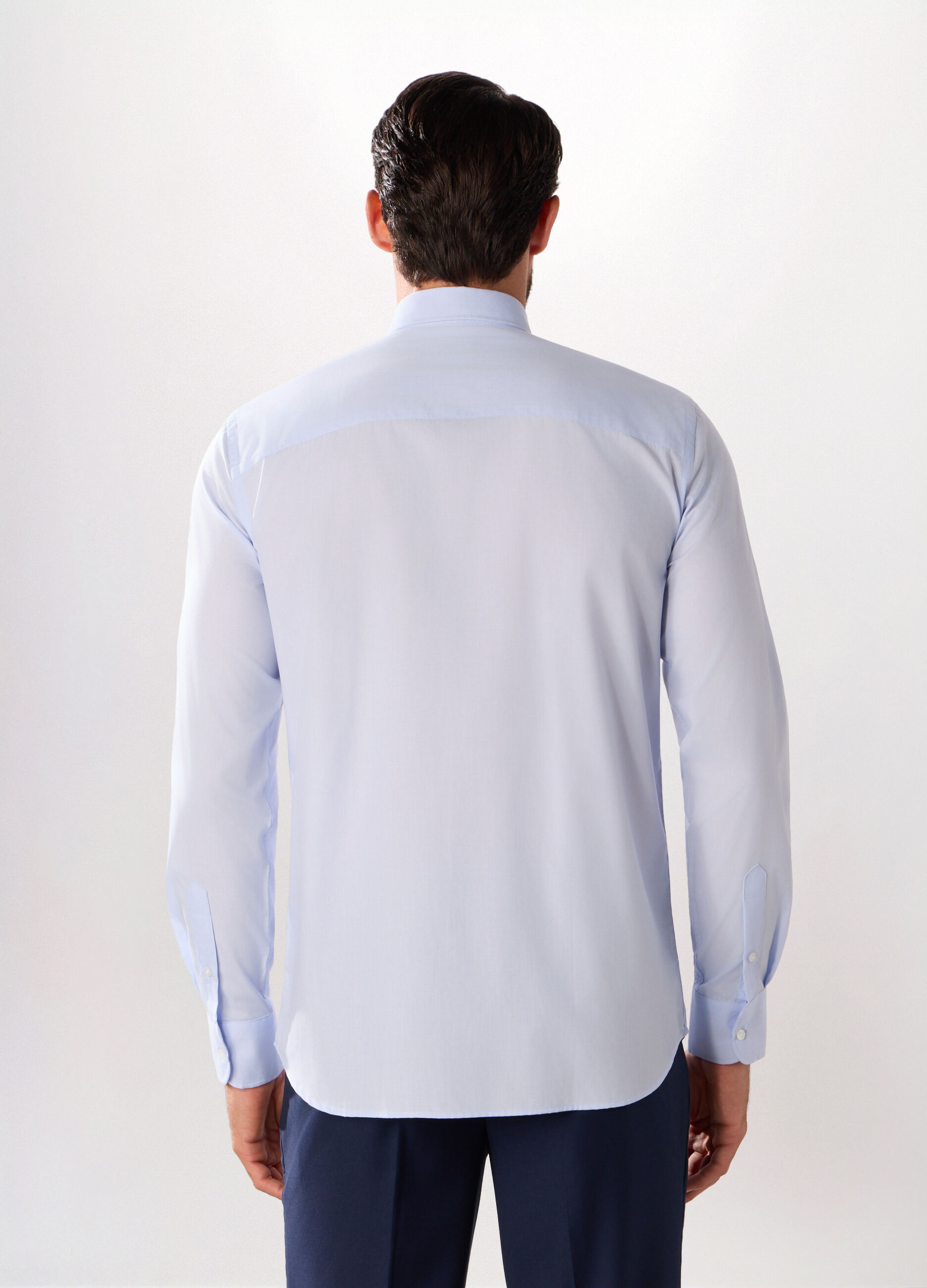 Camicia regular fit in misto cotone uomo_1