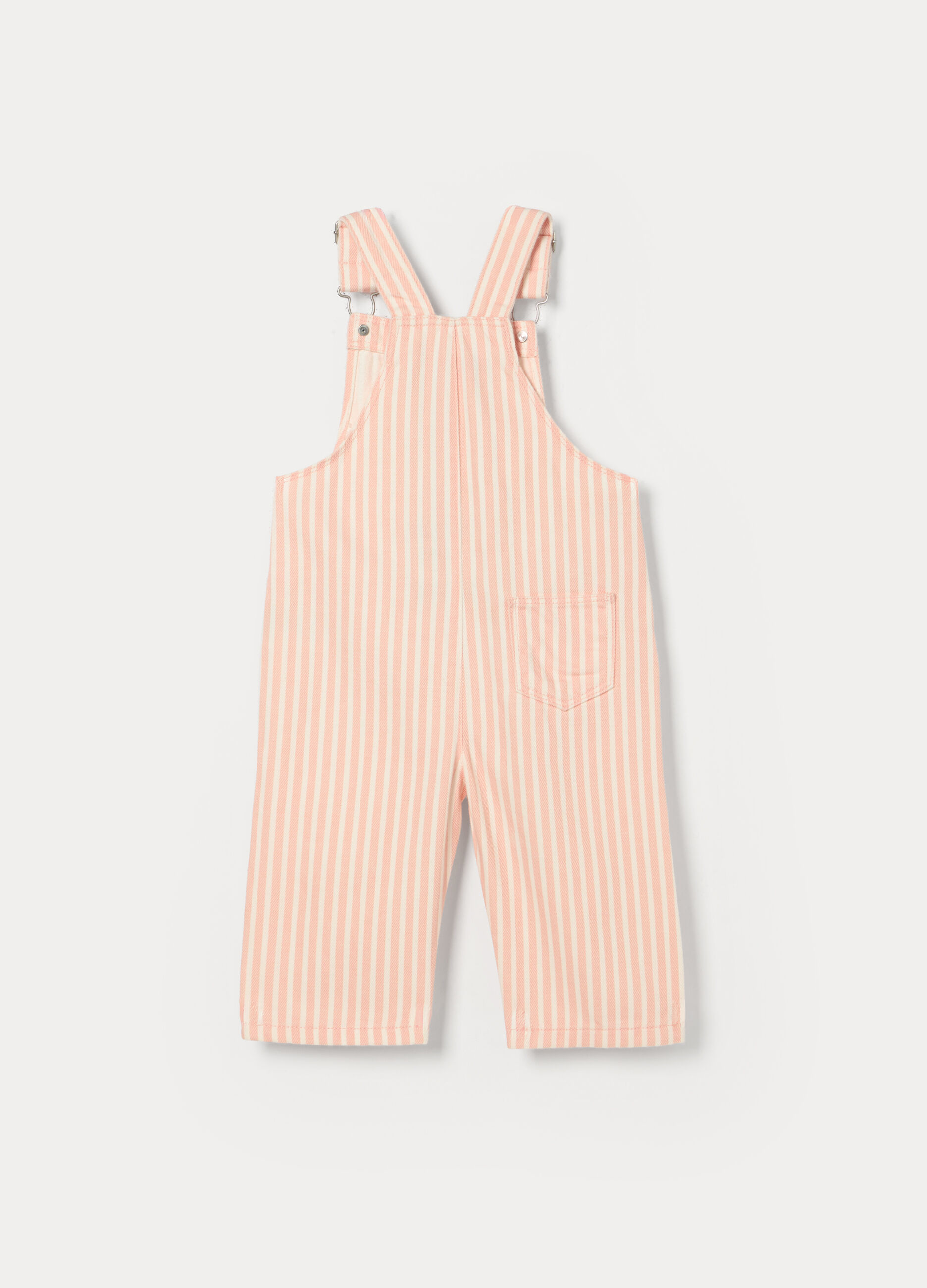 Salopette in twill di puro cotone bimba_1