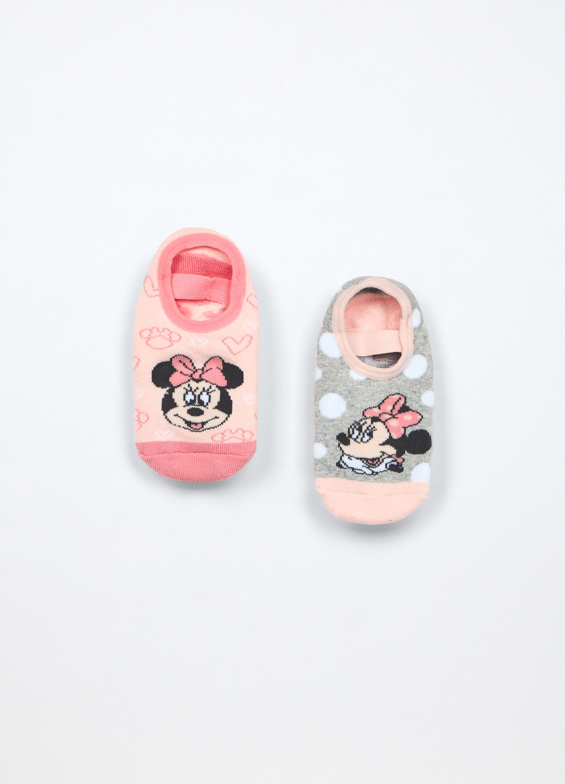 Pack 2 scarpine anti scivolo in spugna misto cotone bambina_1