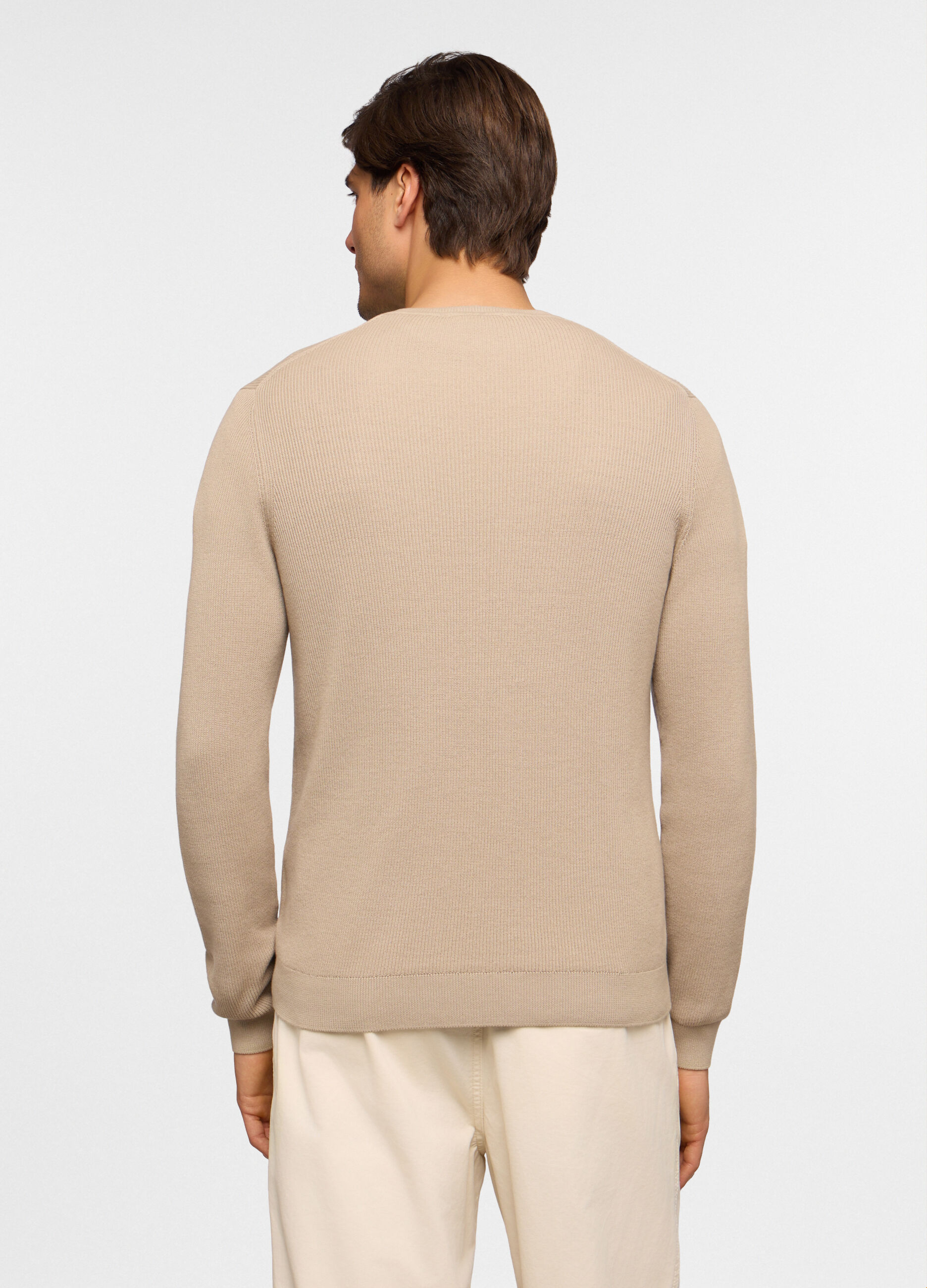 Maglione girocollo a mezza costa inglese uomo_1