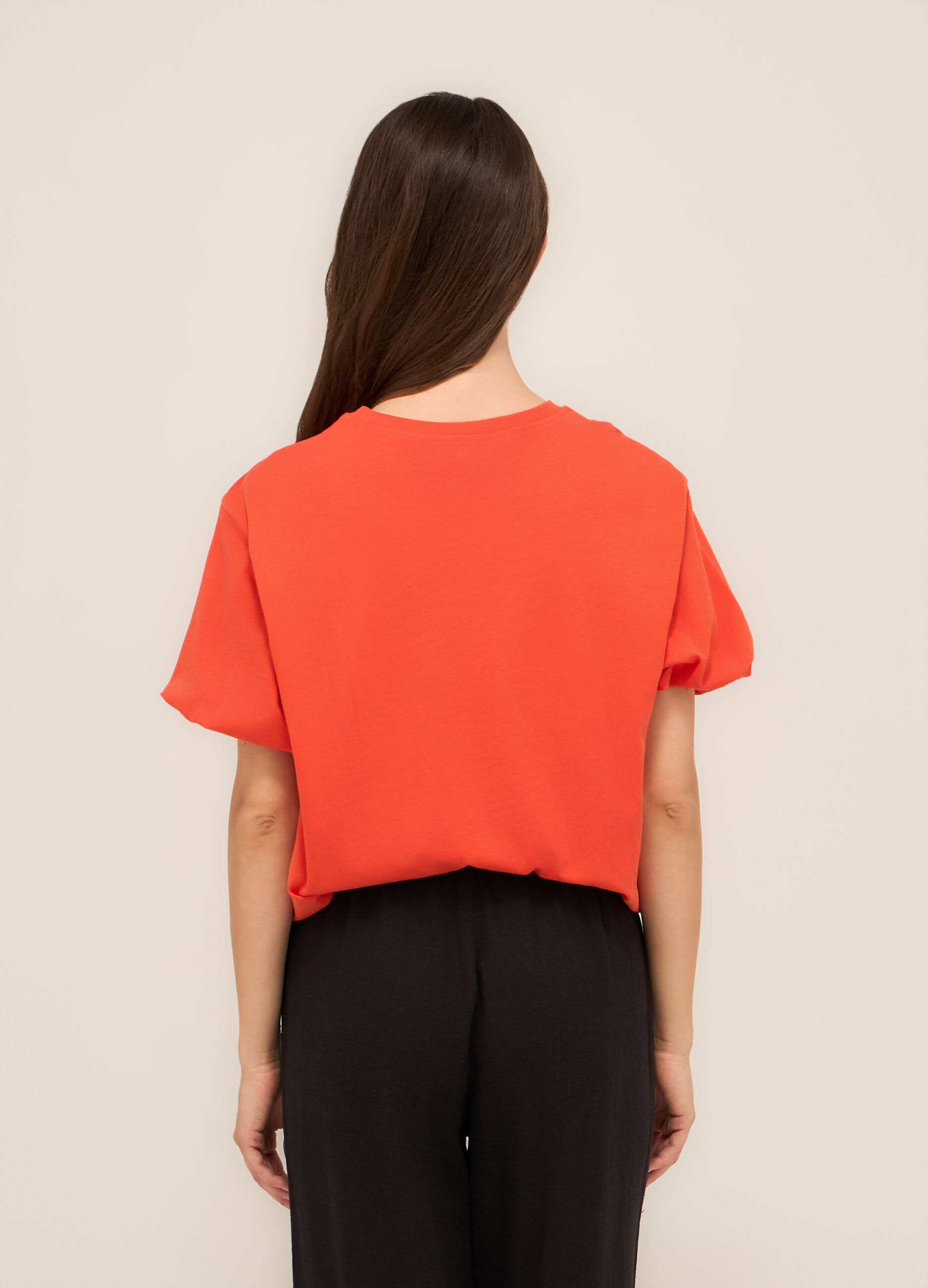 T-shirt in jersey di puro cotone donna_1