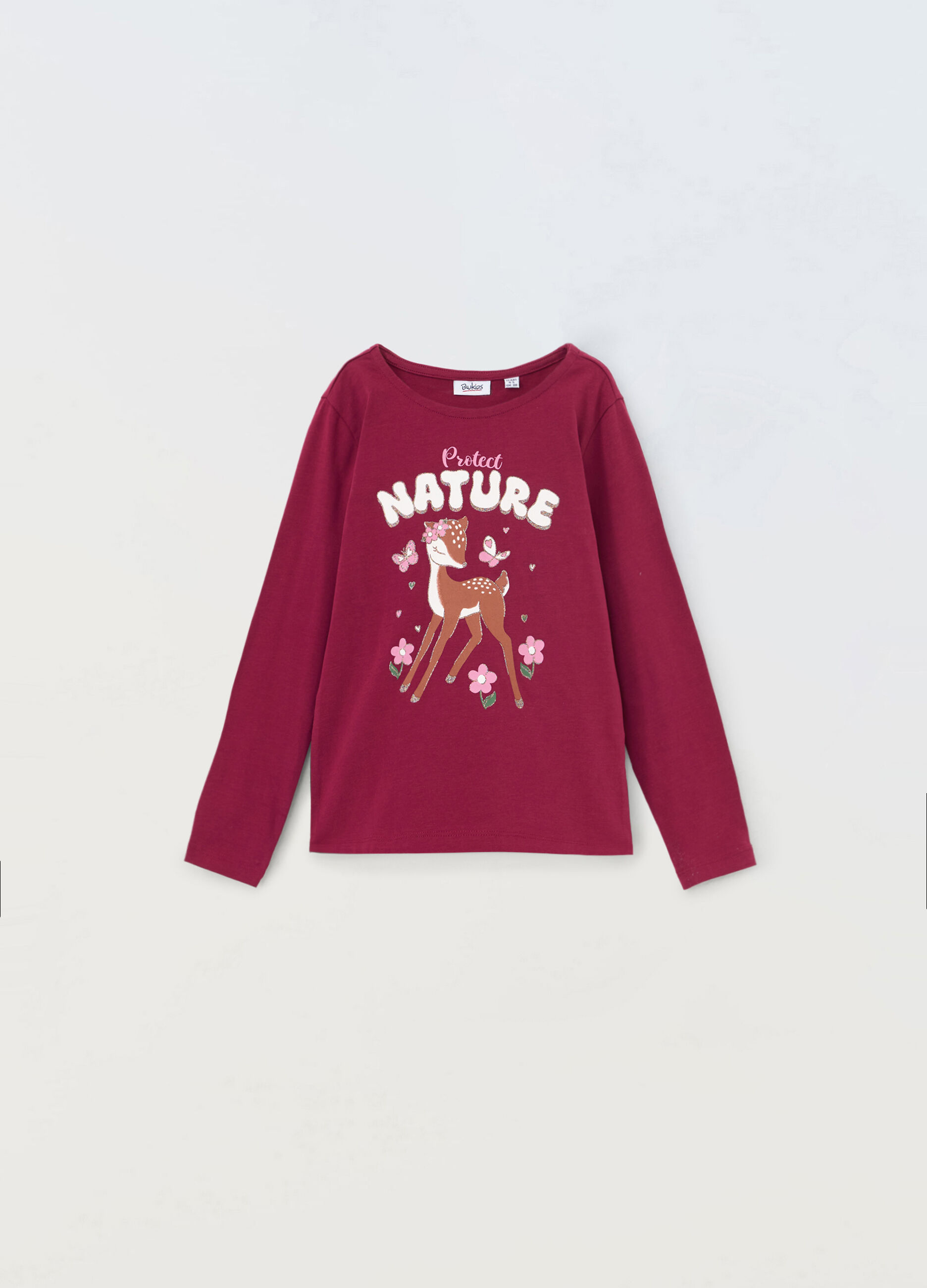 T-shirt in cotone stretch bambina_0