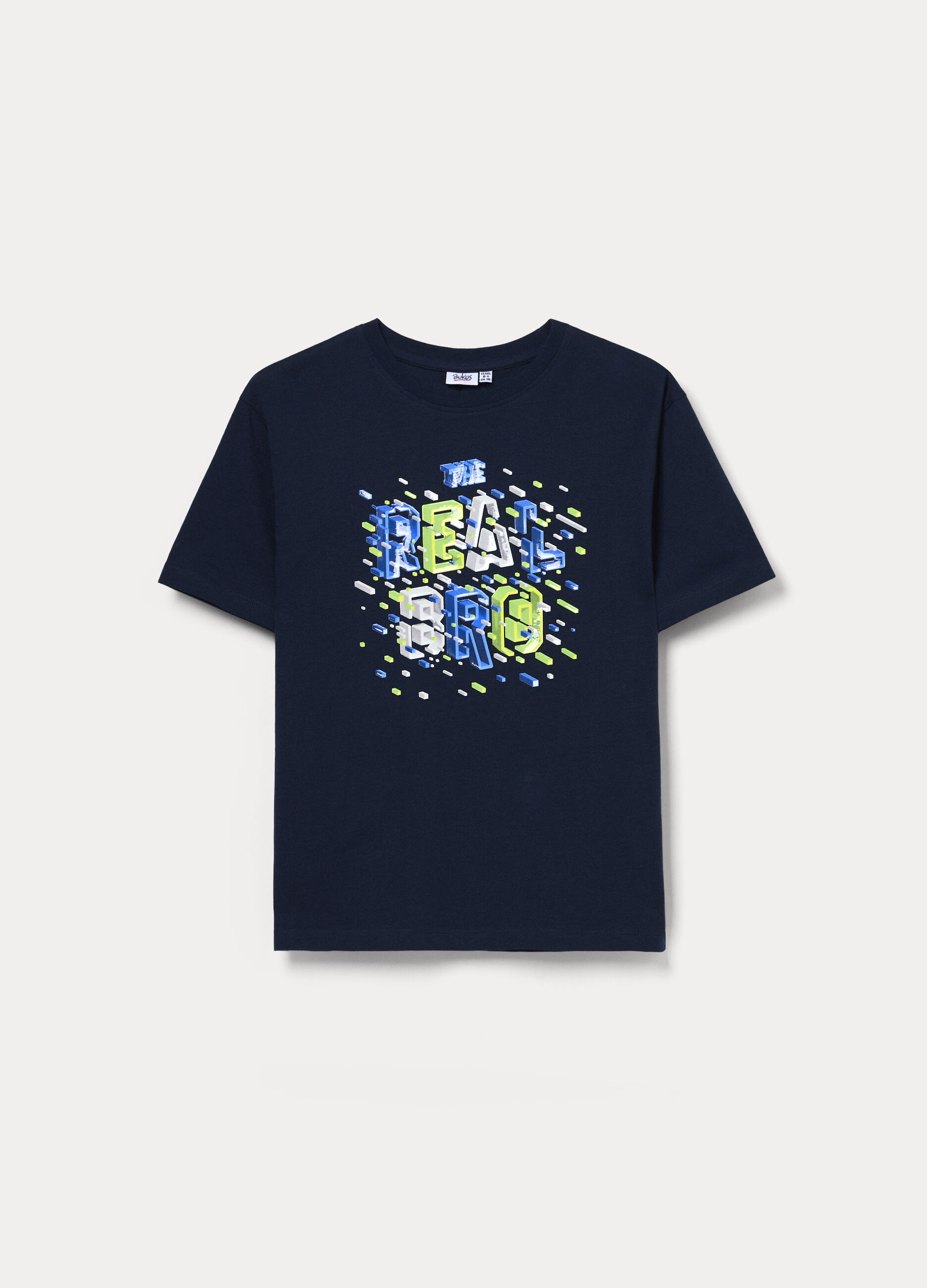 T-shirt girocollo in jersey di puro cotone ragazzo_0