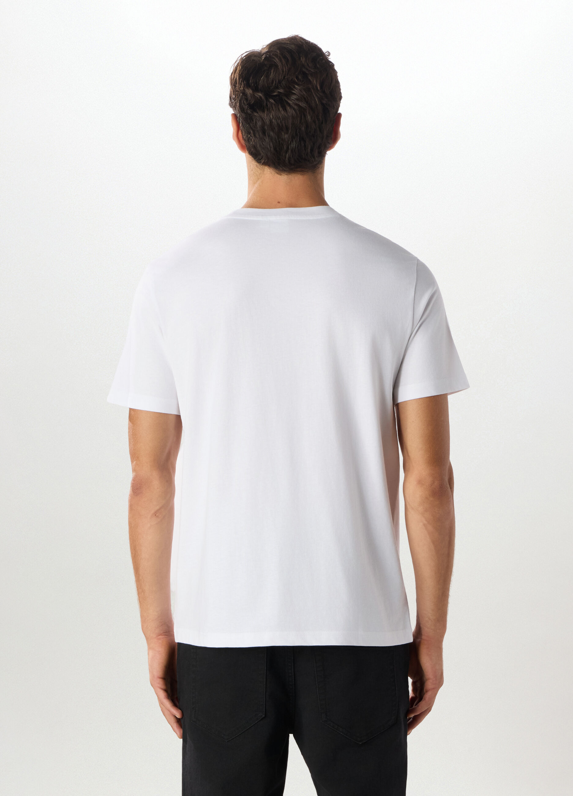 T-shirt girocollo con stampa Dragon Ball in cotone uomo_1