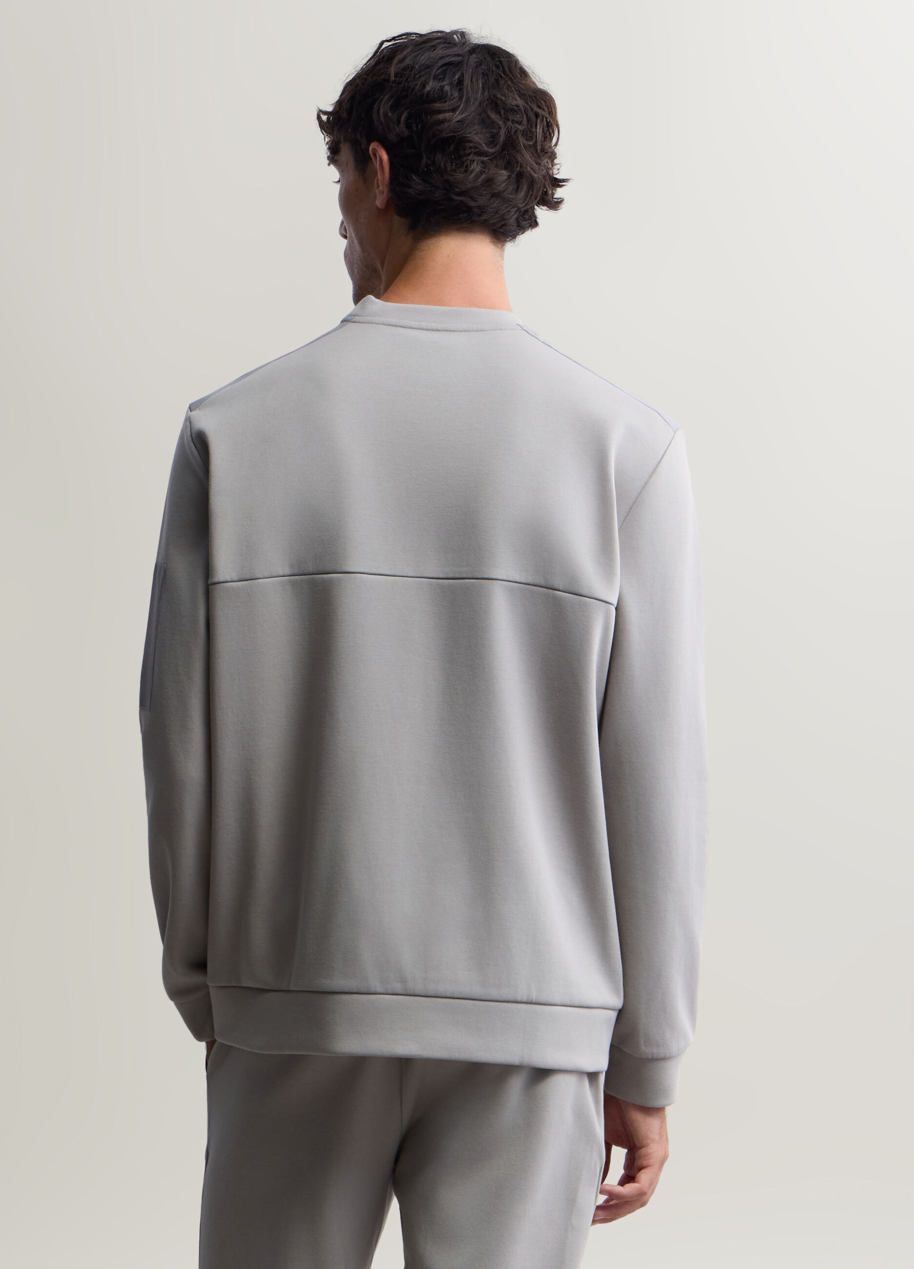 Felpa girocollo in interlock misto cotone uomo_1