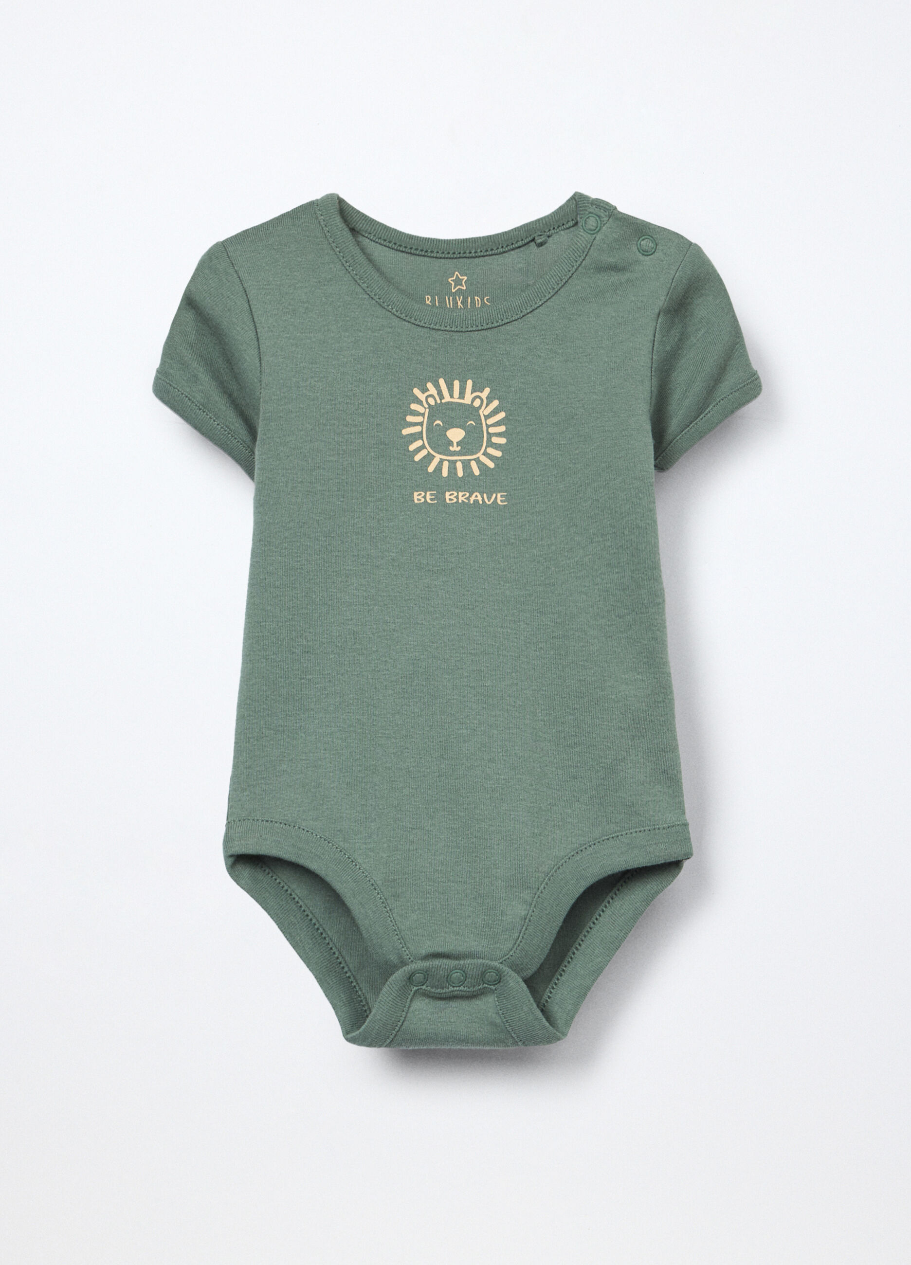 Body in costina di puro cotone neonato_0