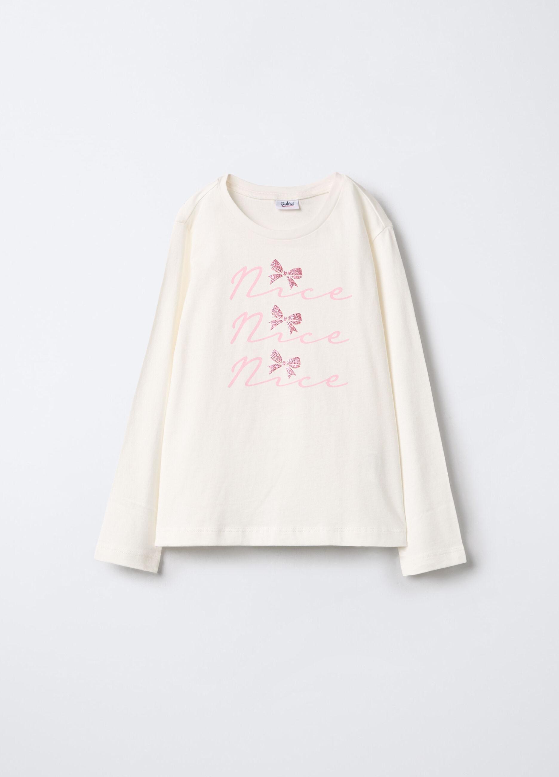 T-shirt in jersey di puro cotone bambina_0