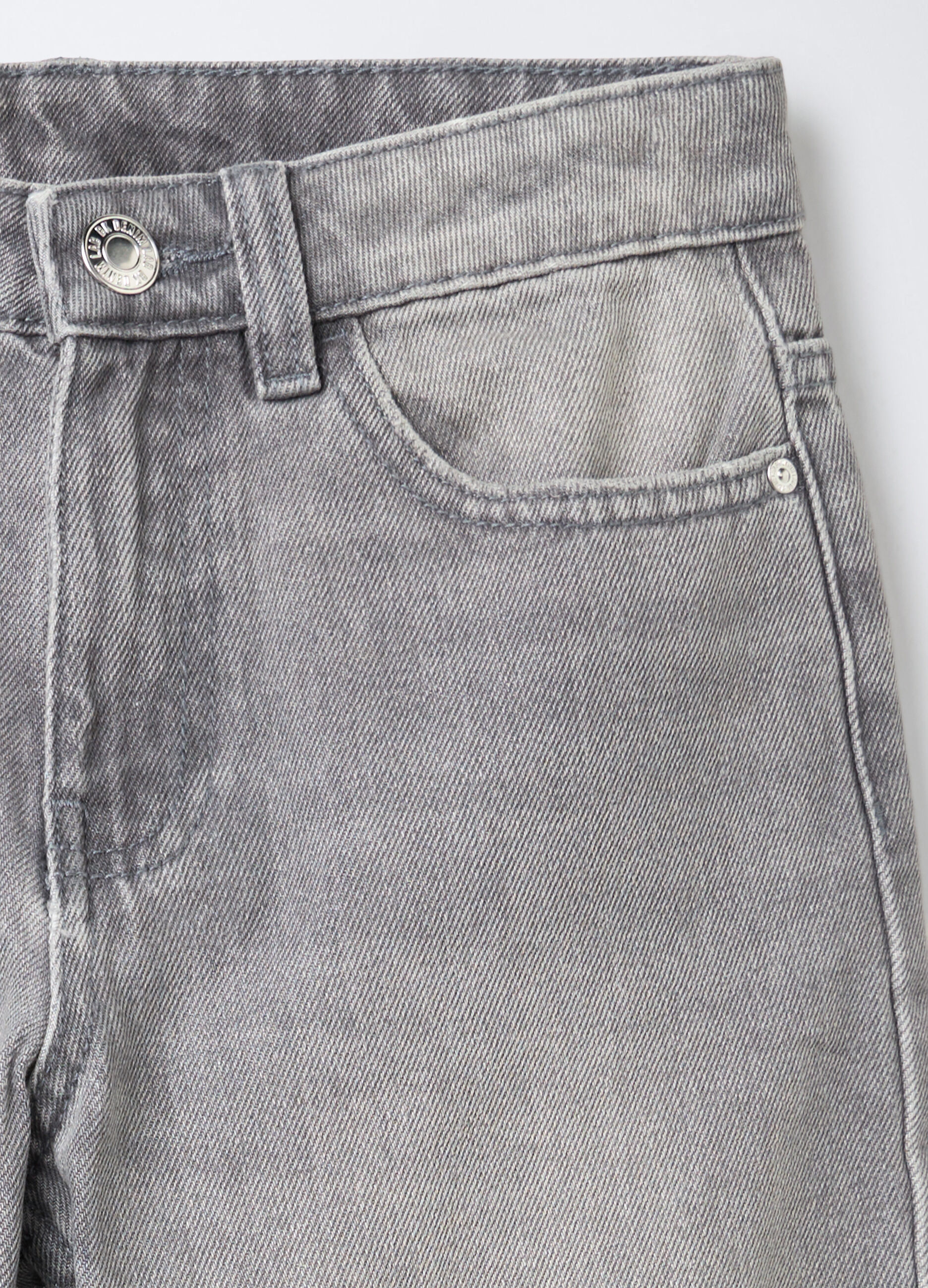 Pantaloni in denim di misto cotone Wide Leg ragazza_2