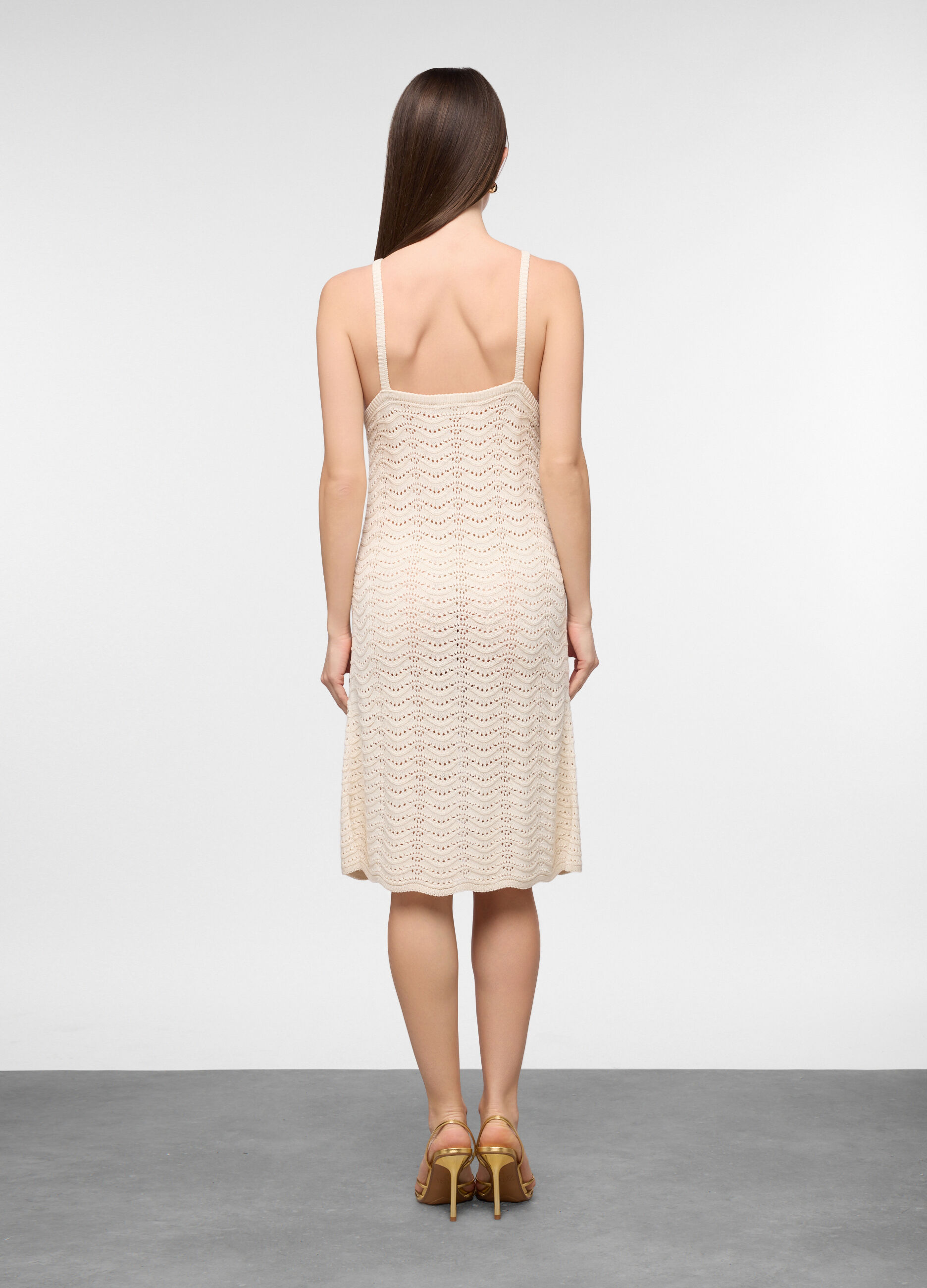 Abito fitted in maglia misto viscosa donna_1