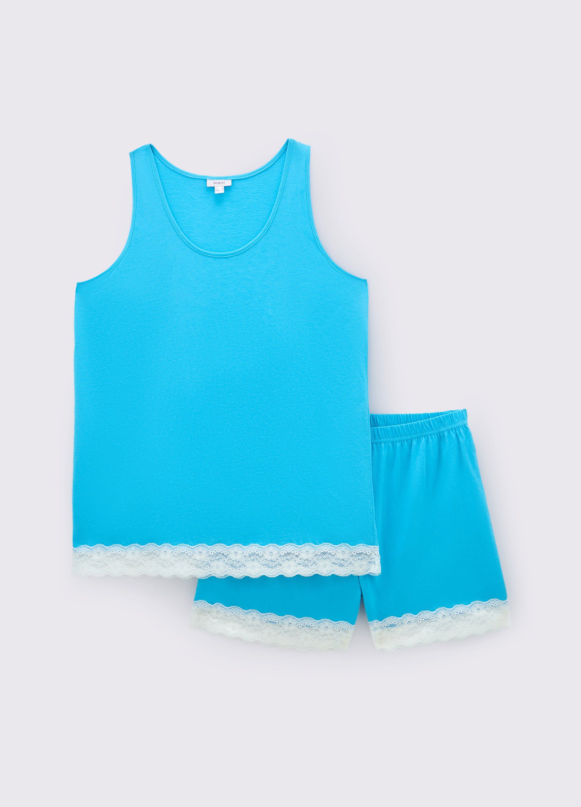 Set pigiama corto in puro cotone donna_0