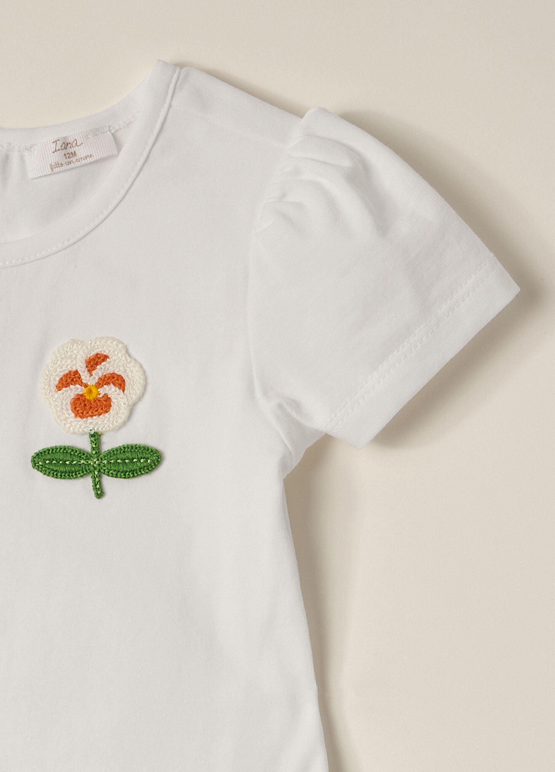 T-shirt in cotone stretch IANA neonata_1
