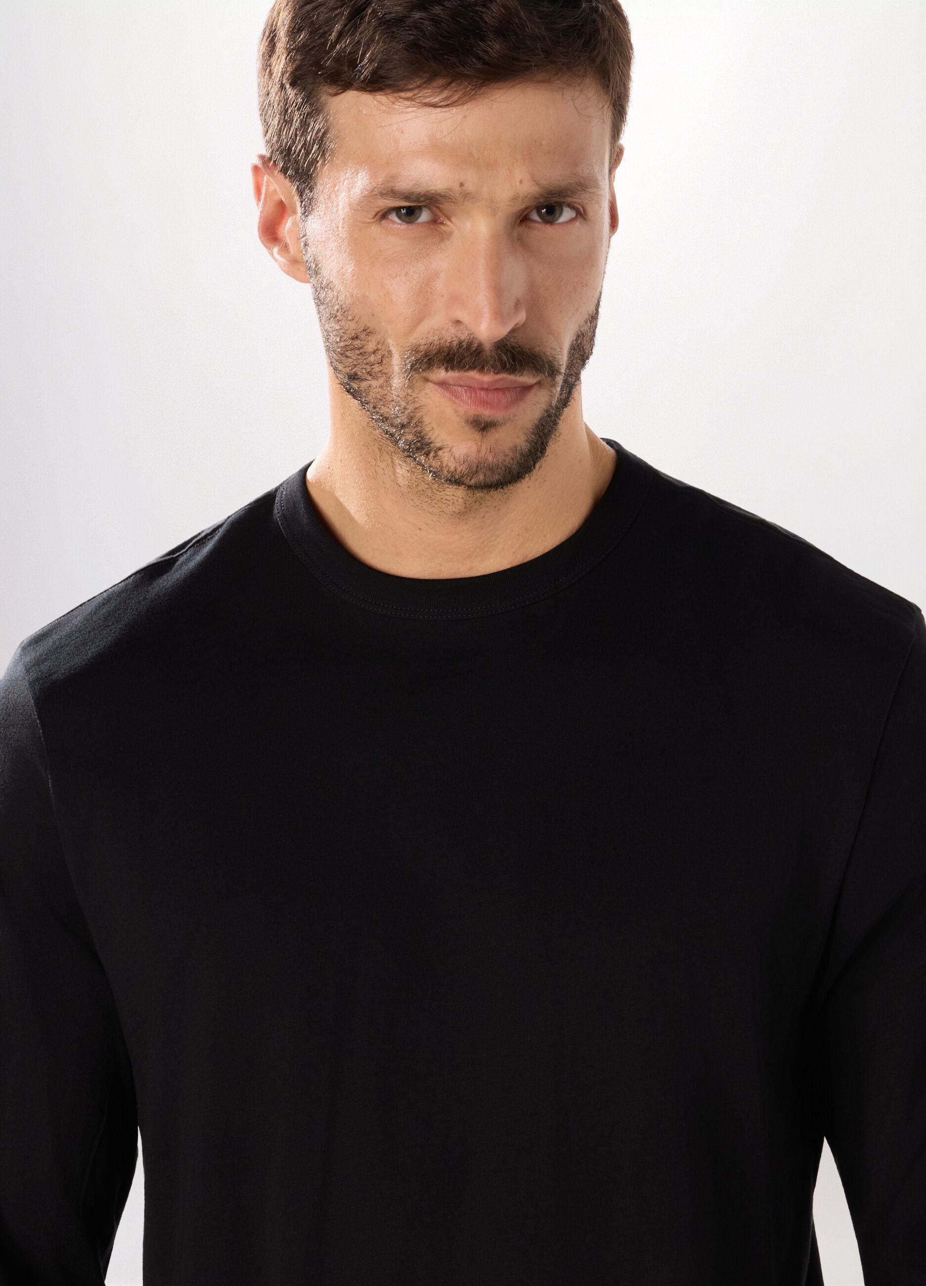 T-shirt maniche lunghe in cotone uomo_2