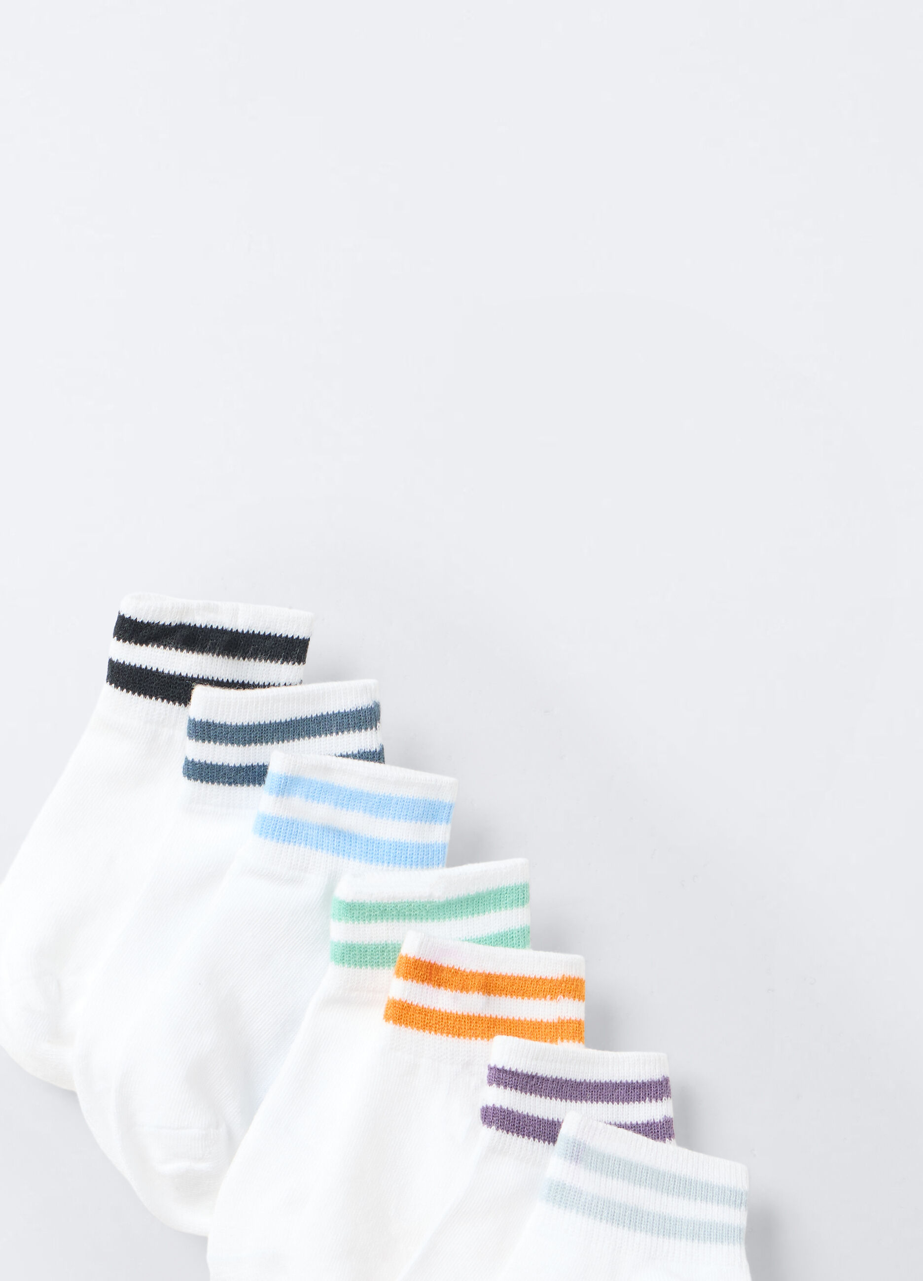 Pack 7 calze corte misto cotone stretch bambino _2