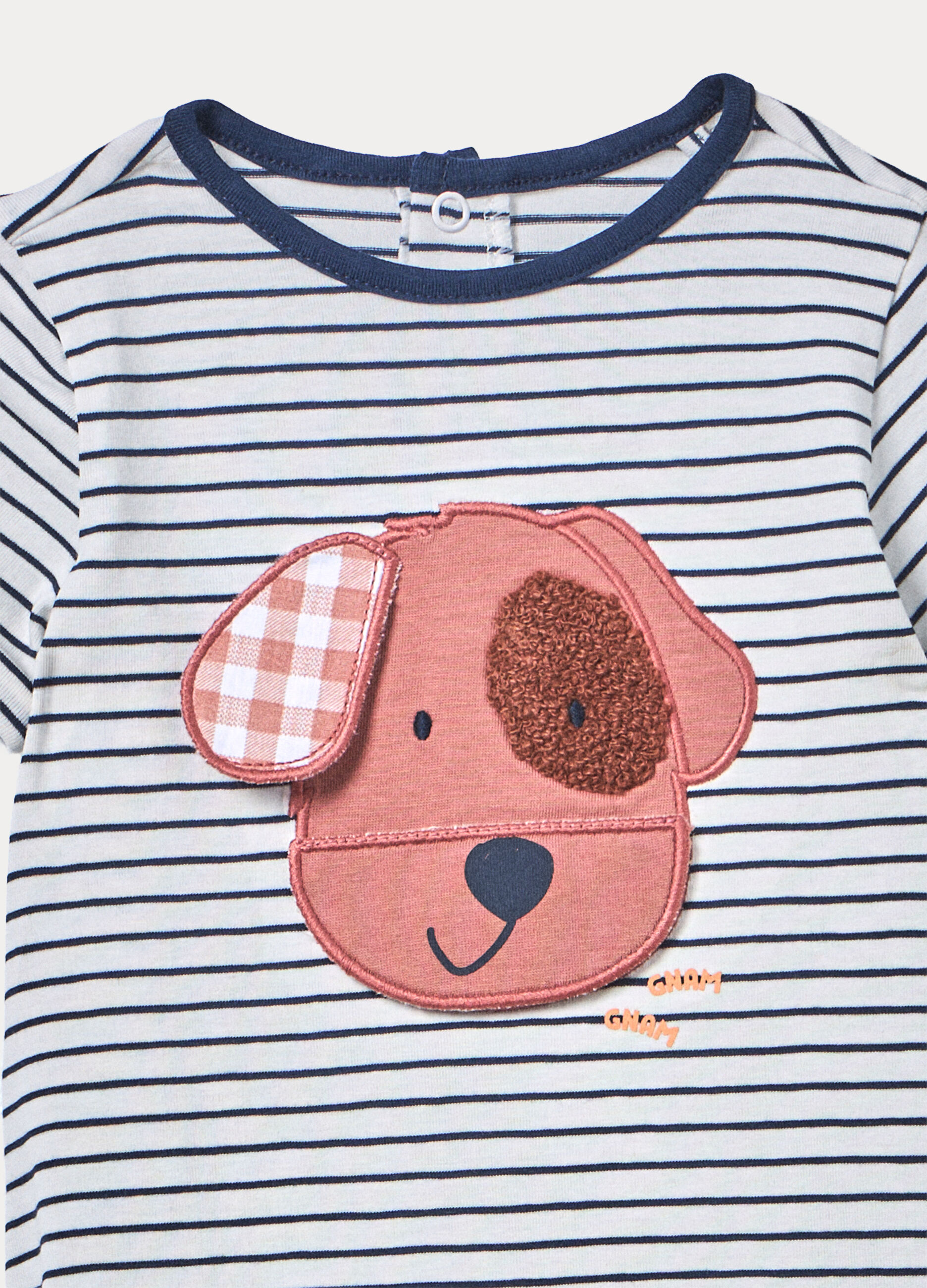 Tutina corta in jersey di cotone stretch neonato_2