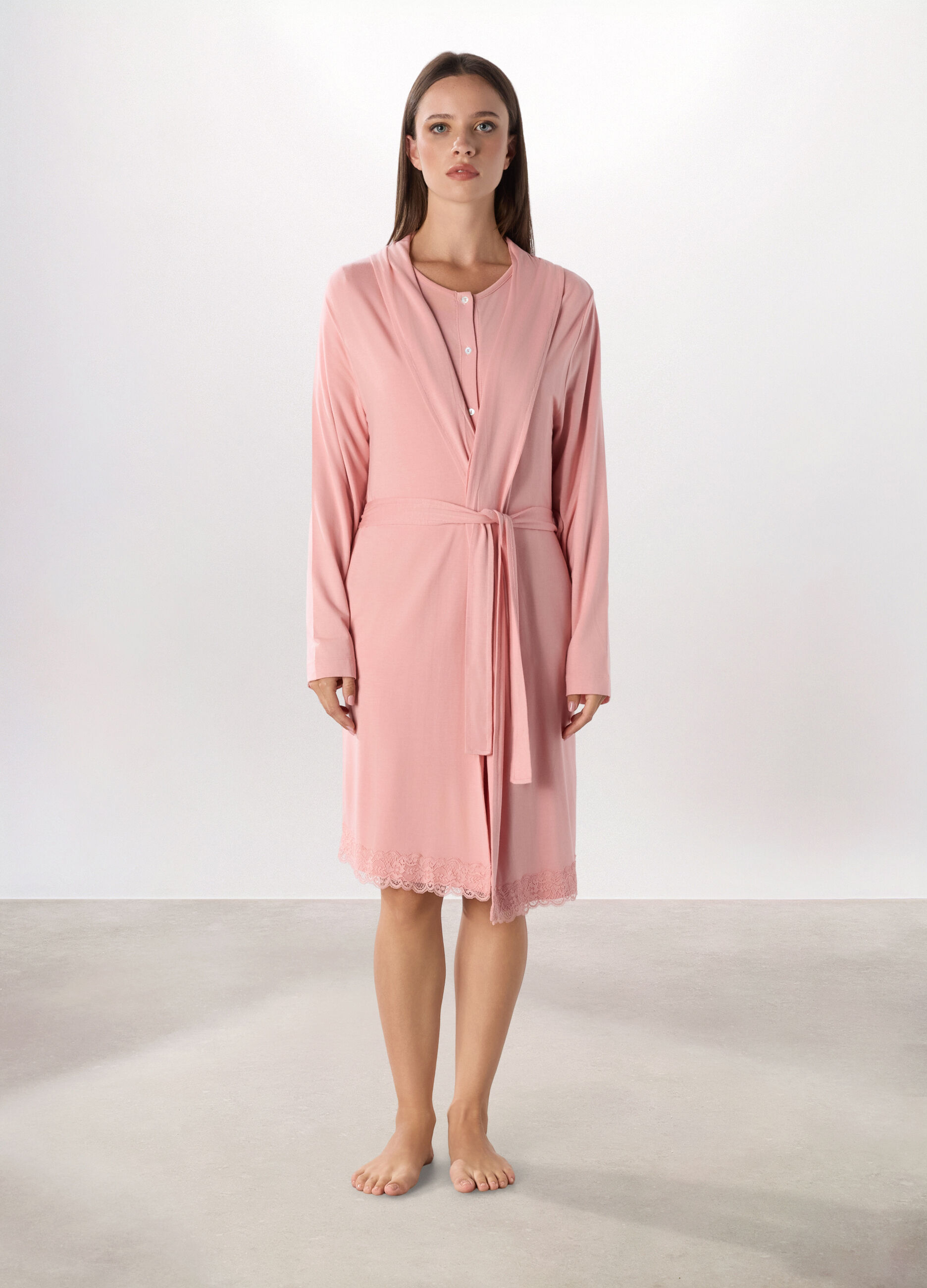 Vestaglia con pizzo donna_0