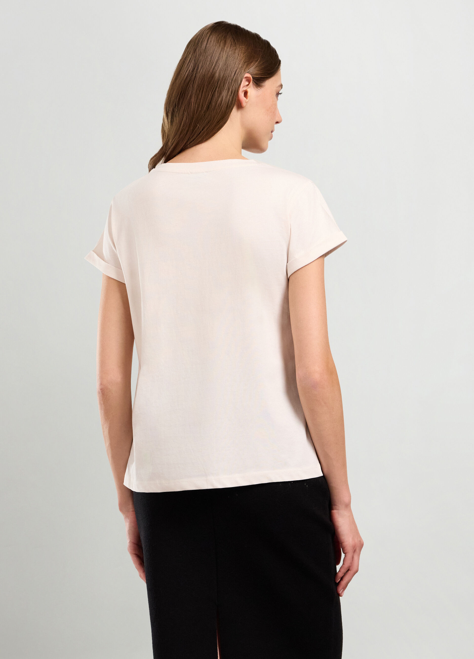 T-shirt in jersey di puro cotone donna_1