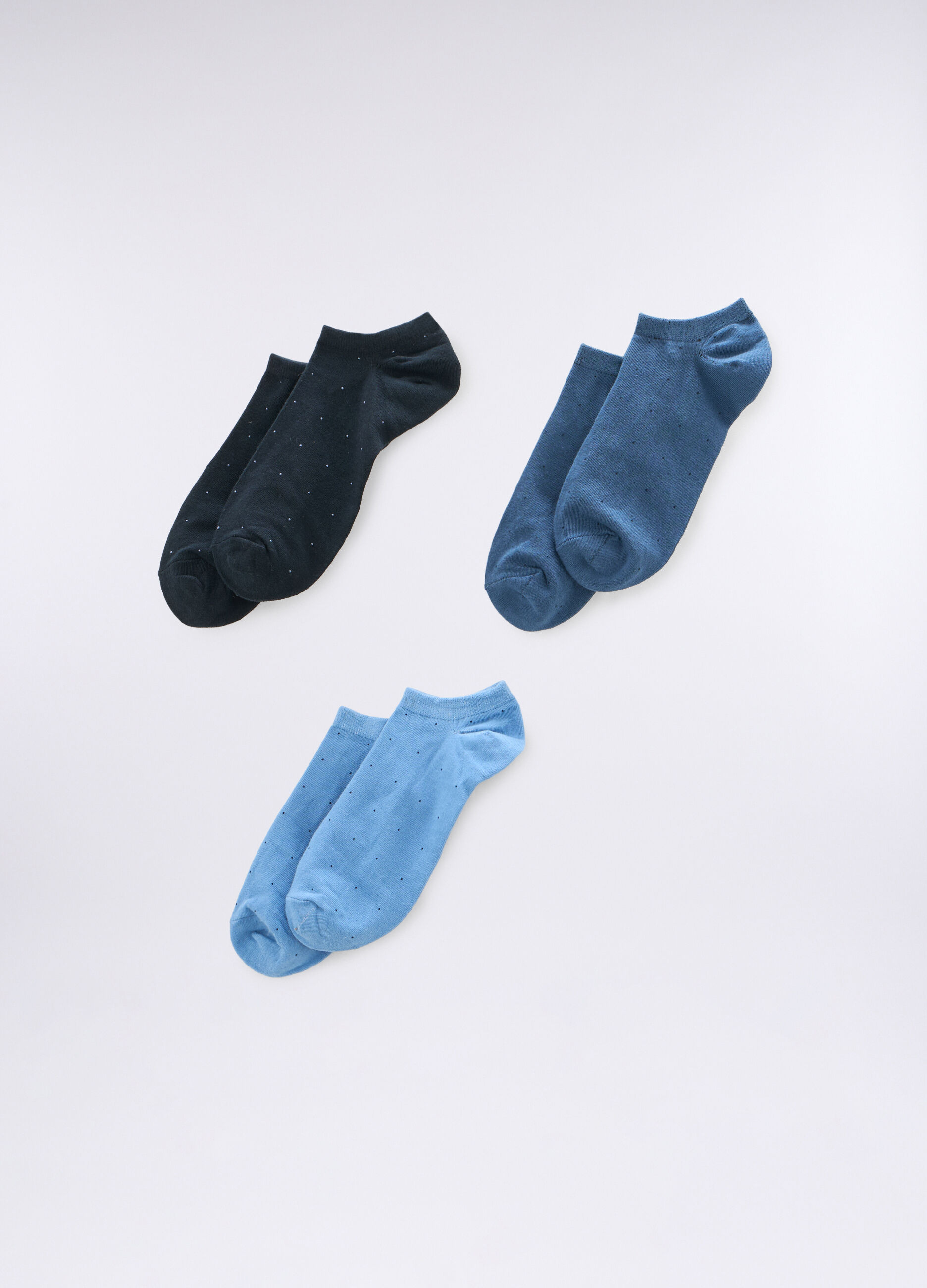 3 pack calzini sportivi a pois uomo_0