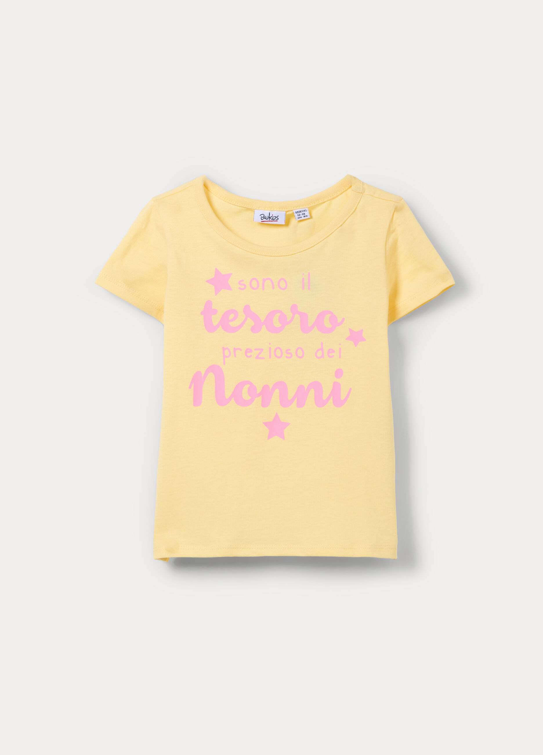 T-shirt girocollo in puro cotone bimba_0