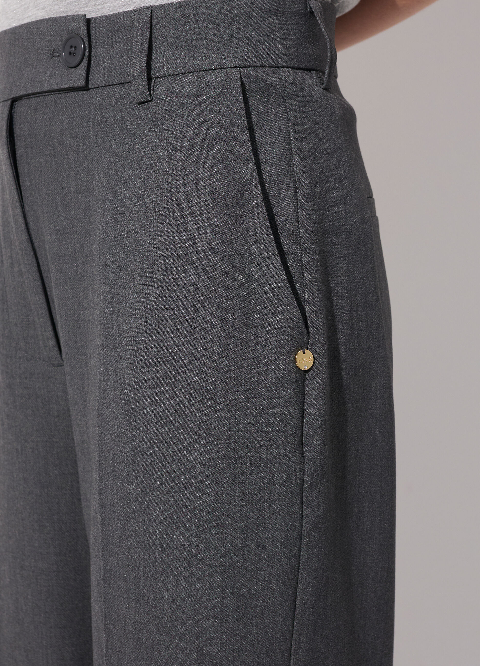 Pantalone dritto in misto lana stretch donna_3