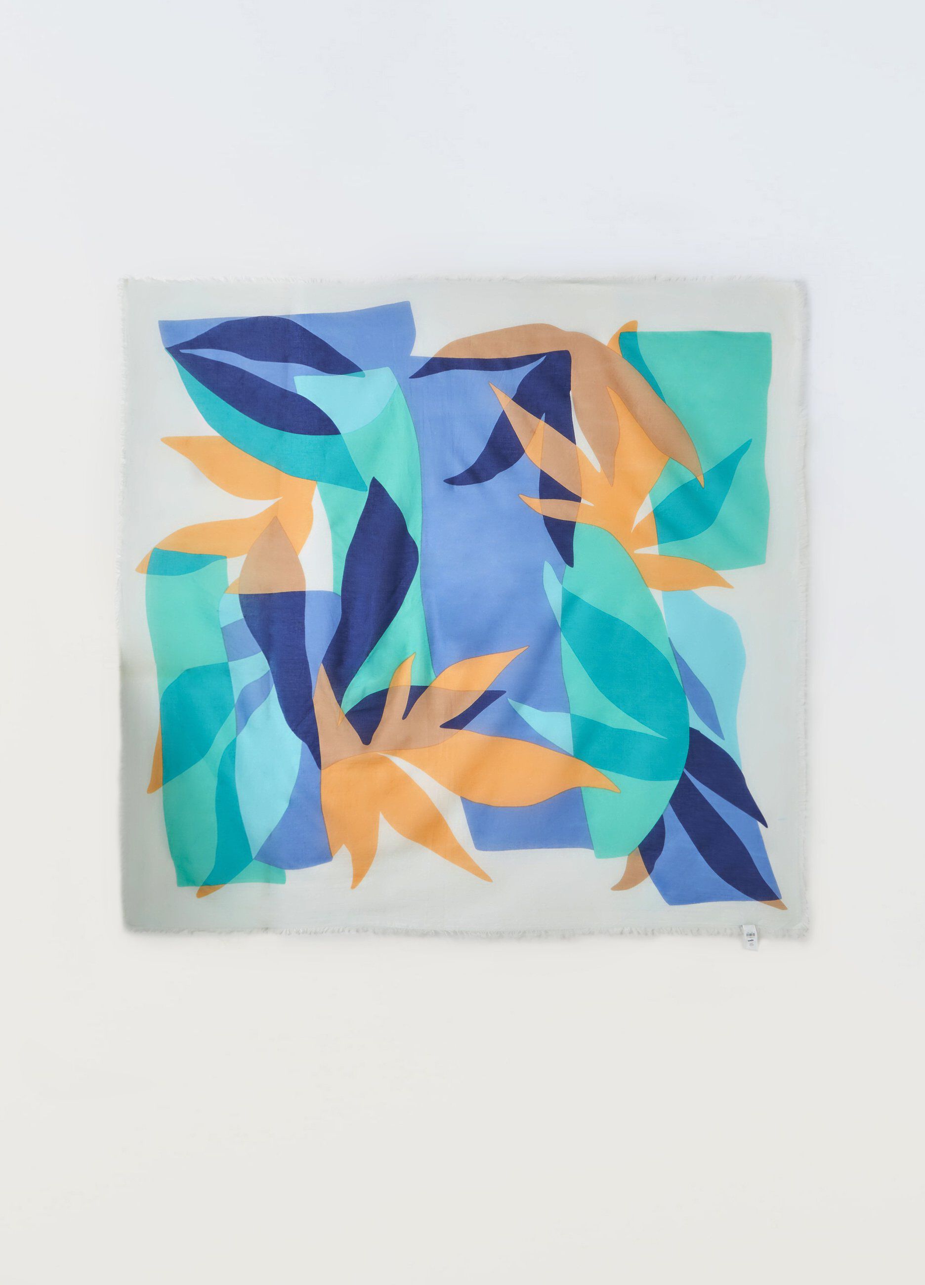 Foulard in puro cotone con stampa donna_0
