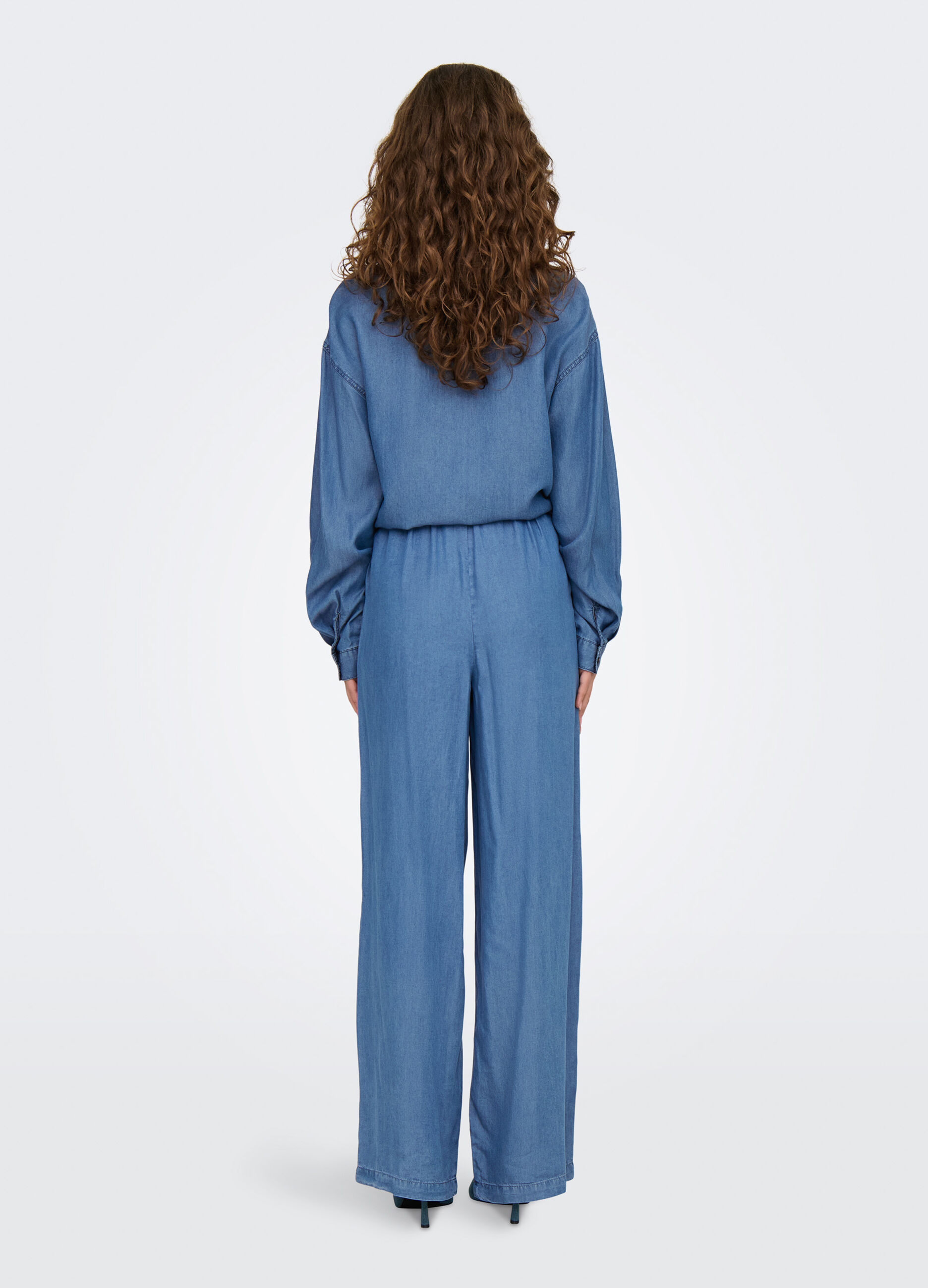 Pantaloni in chambray donna_1