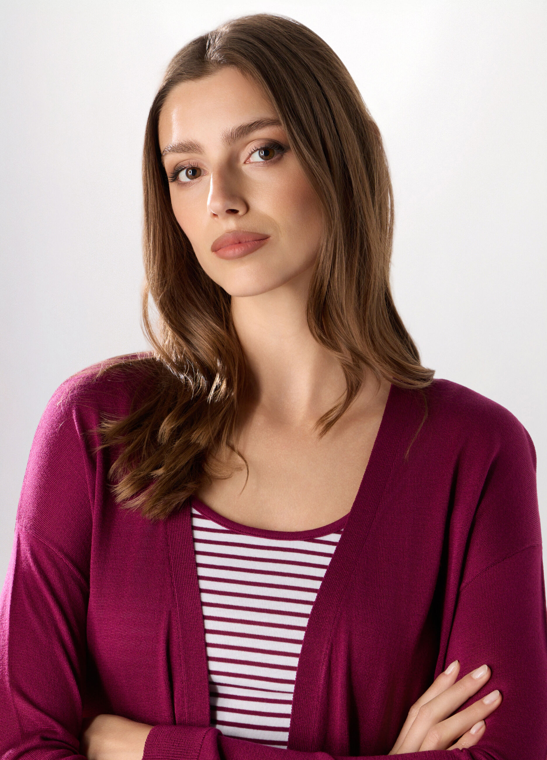 Cardigan tricot misto viscosa donna_2