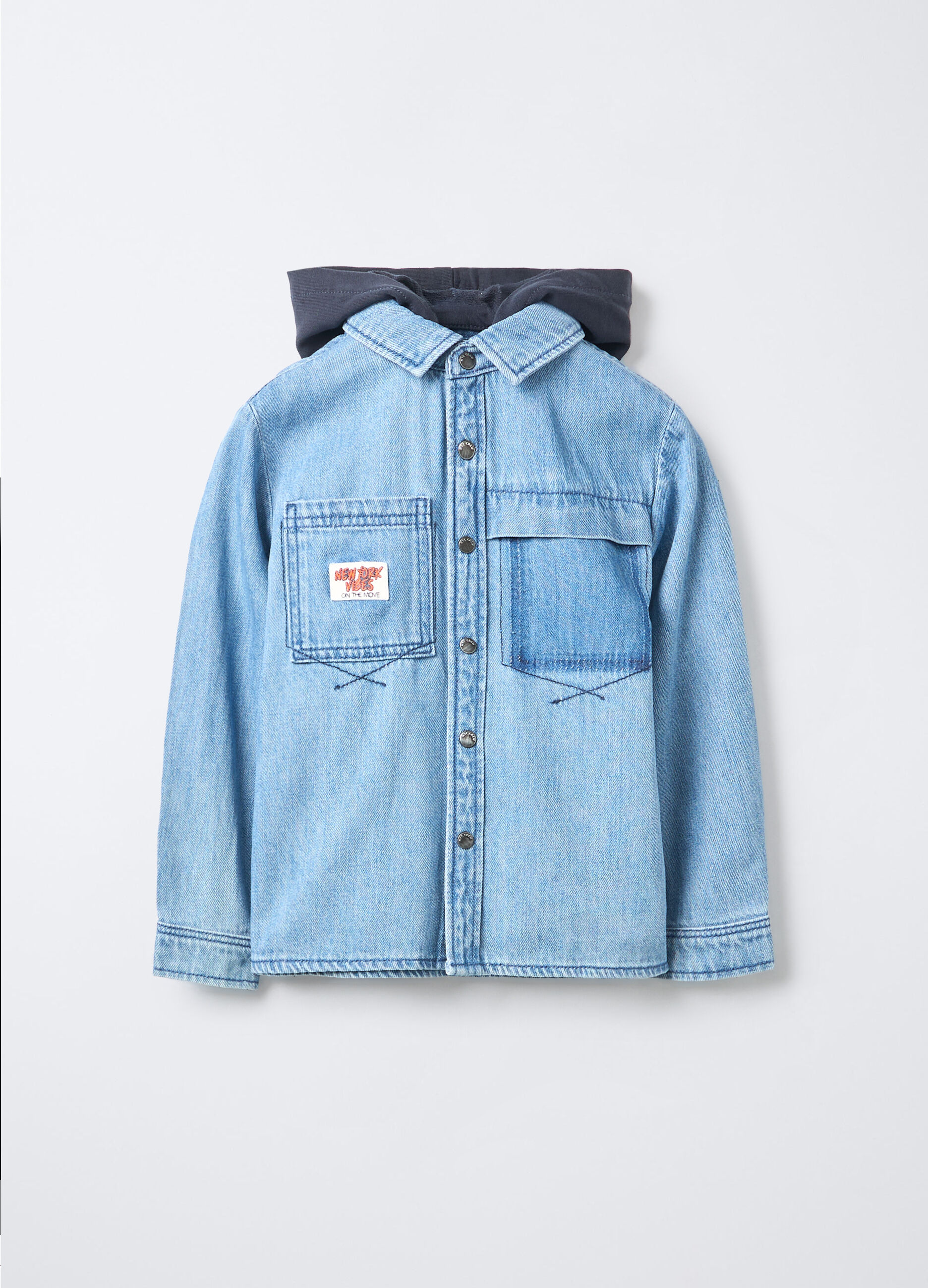 Camicia in denim misto cotone Fit Regular bambino_0