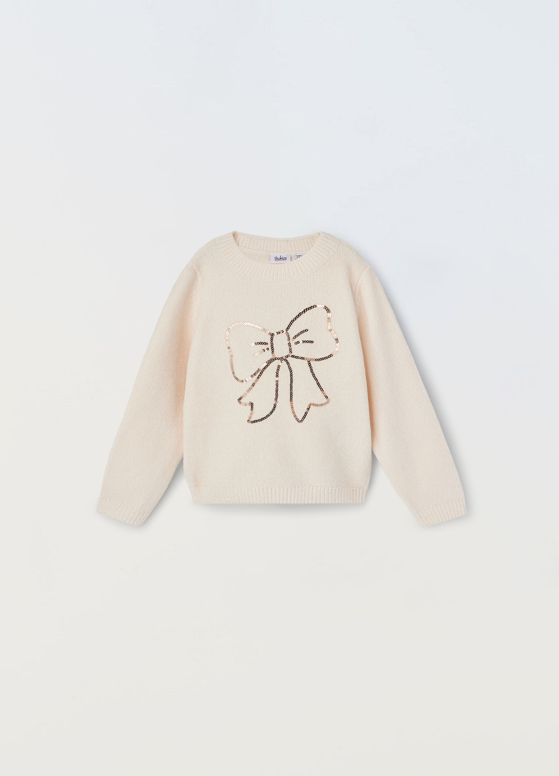 Maglione in ciniglia a costine bambina_0