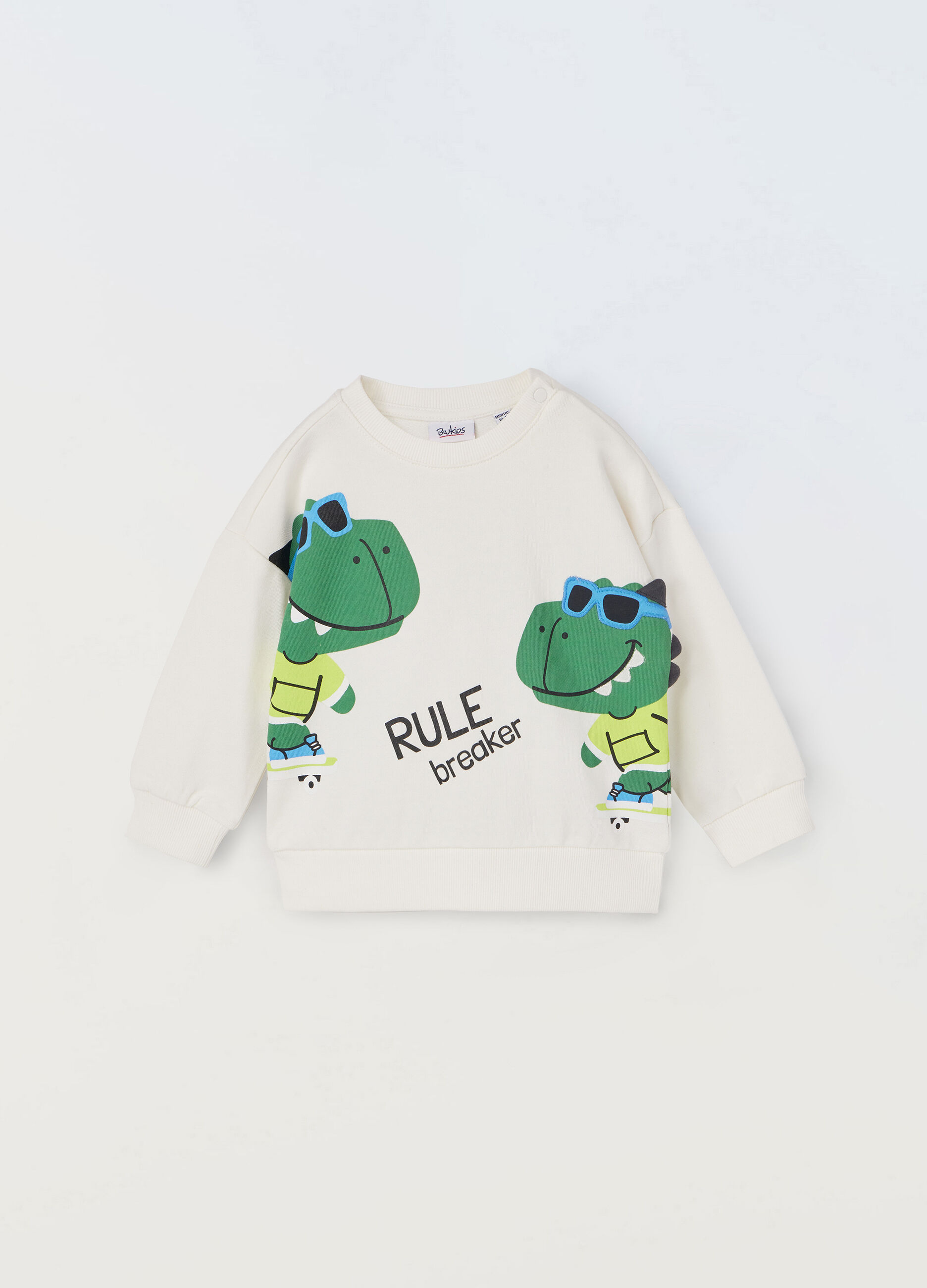 Felpa in french terry di puro cotone neonato_0