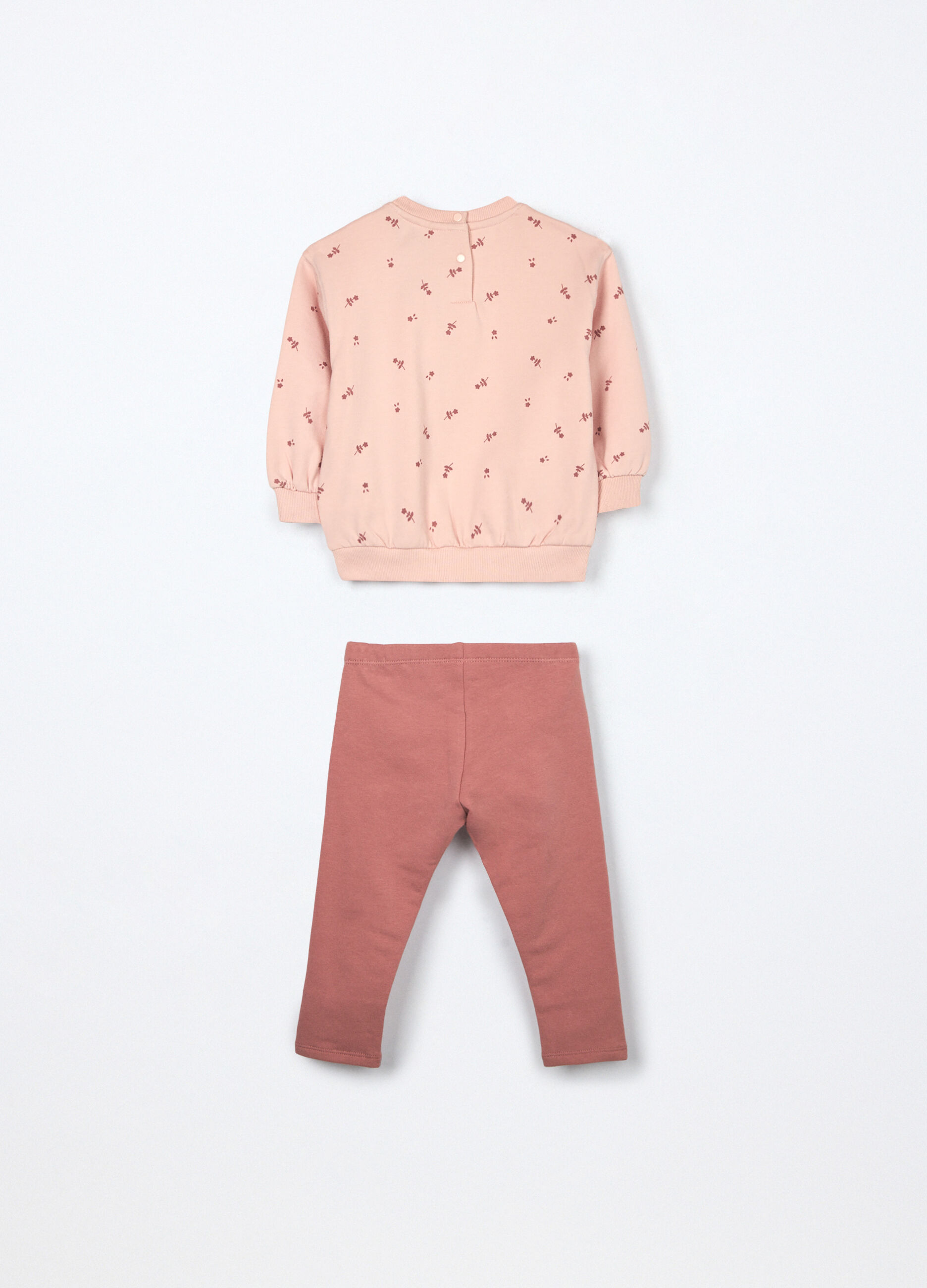 Jogging set in cotone fleece stretch neonata_1