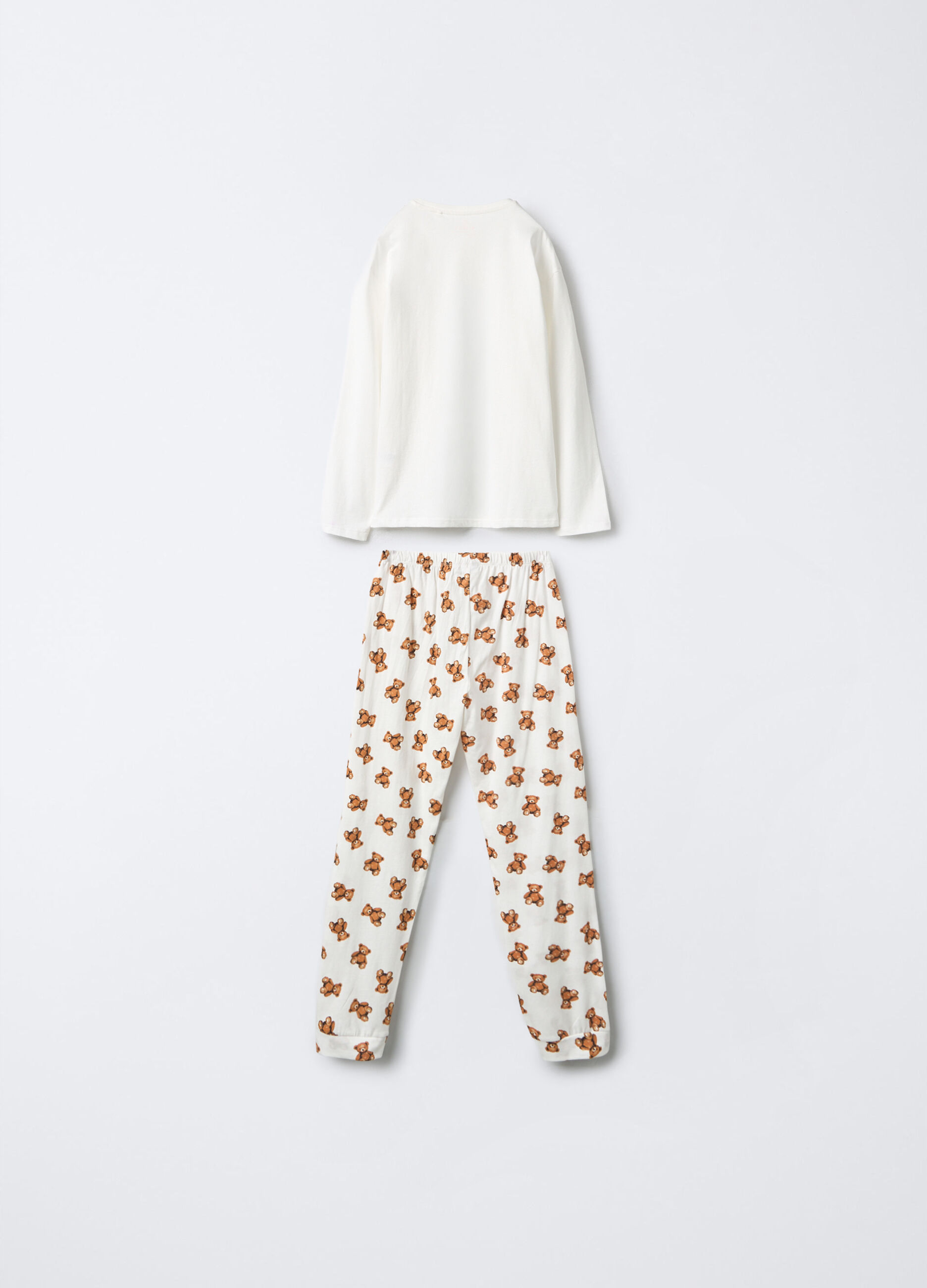 Set pigiama lungo in jersey di puro cotone ragazza_1