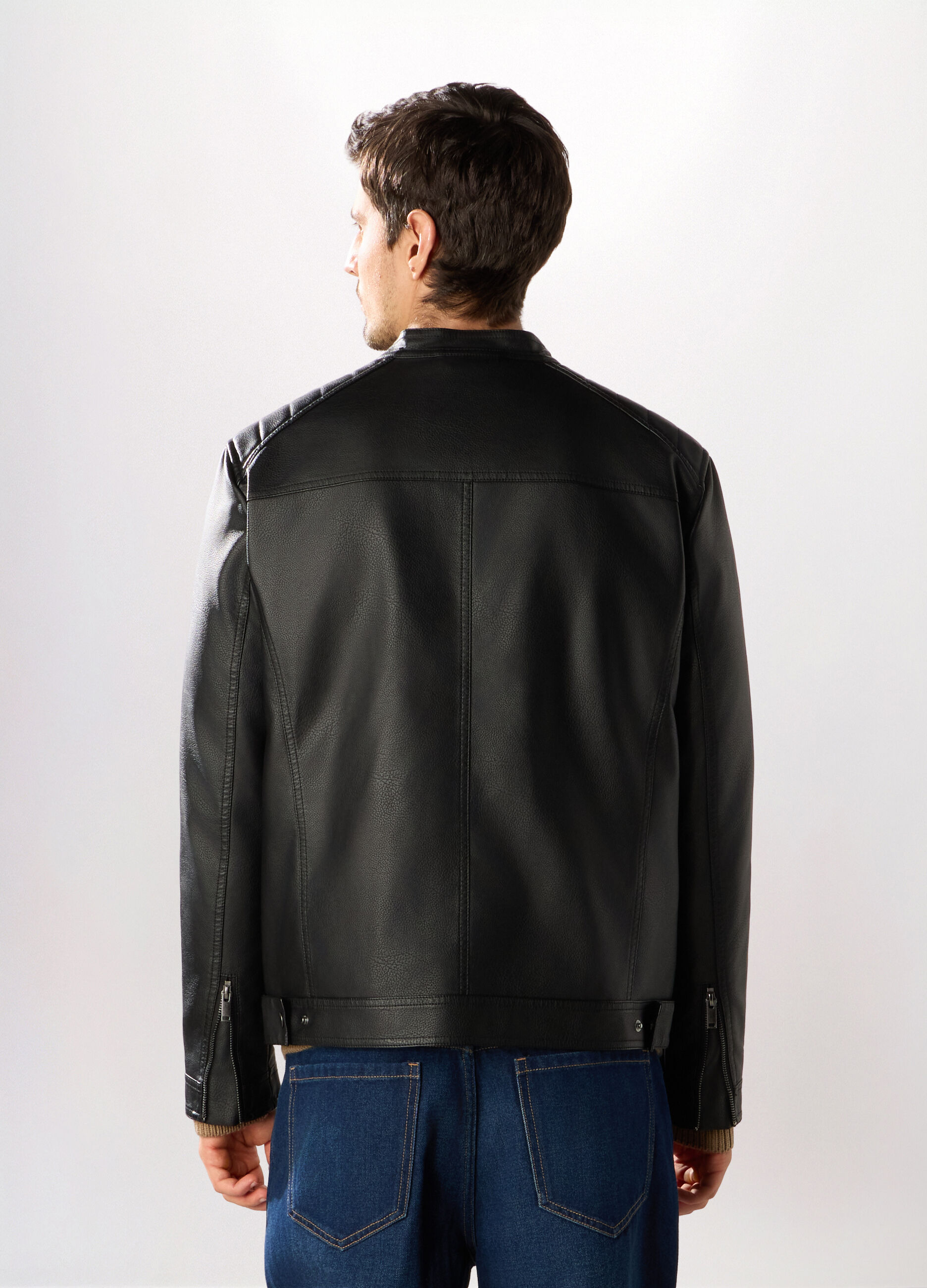 Giacca biker in ECOpelle uomo_1