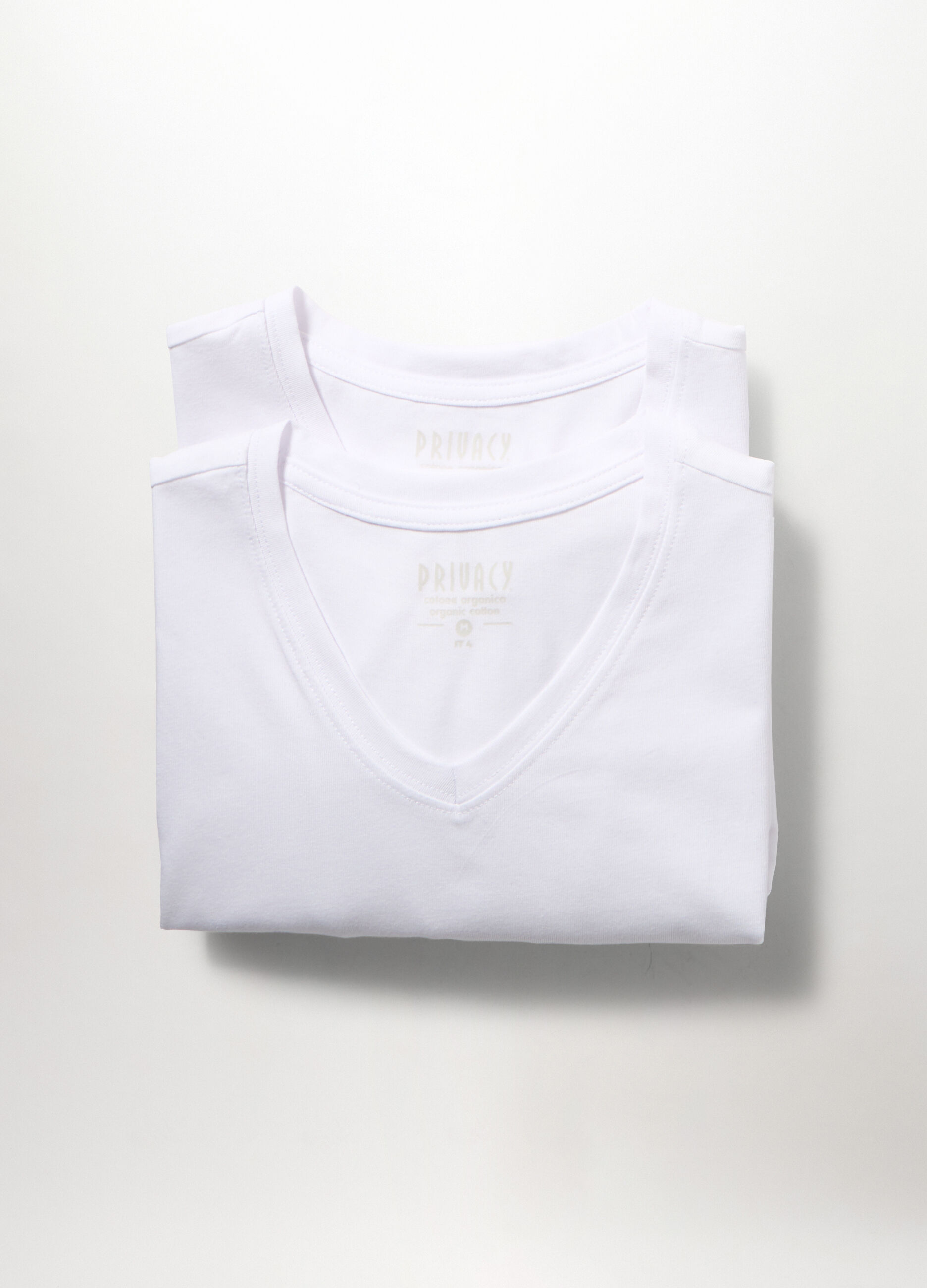 2 pack T-shirt collo a V in cotone stretch uomo_1