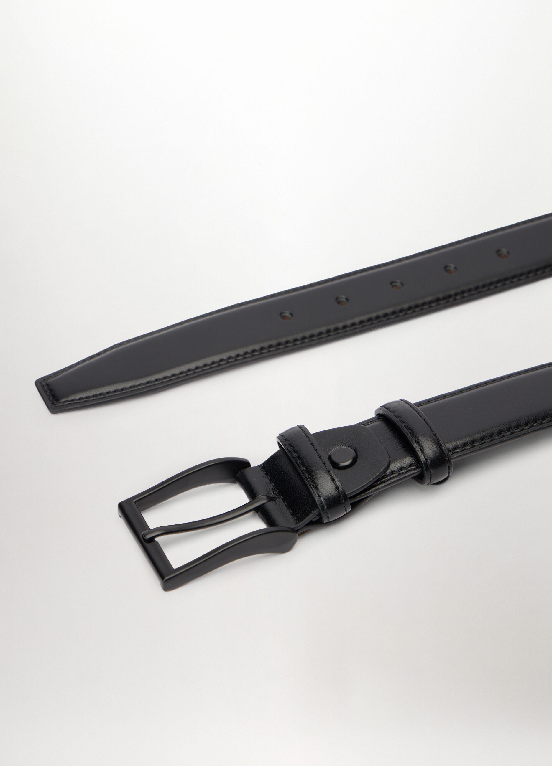 Cintura in ECOpelle con fibbia tono su tono uomo_1