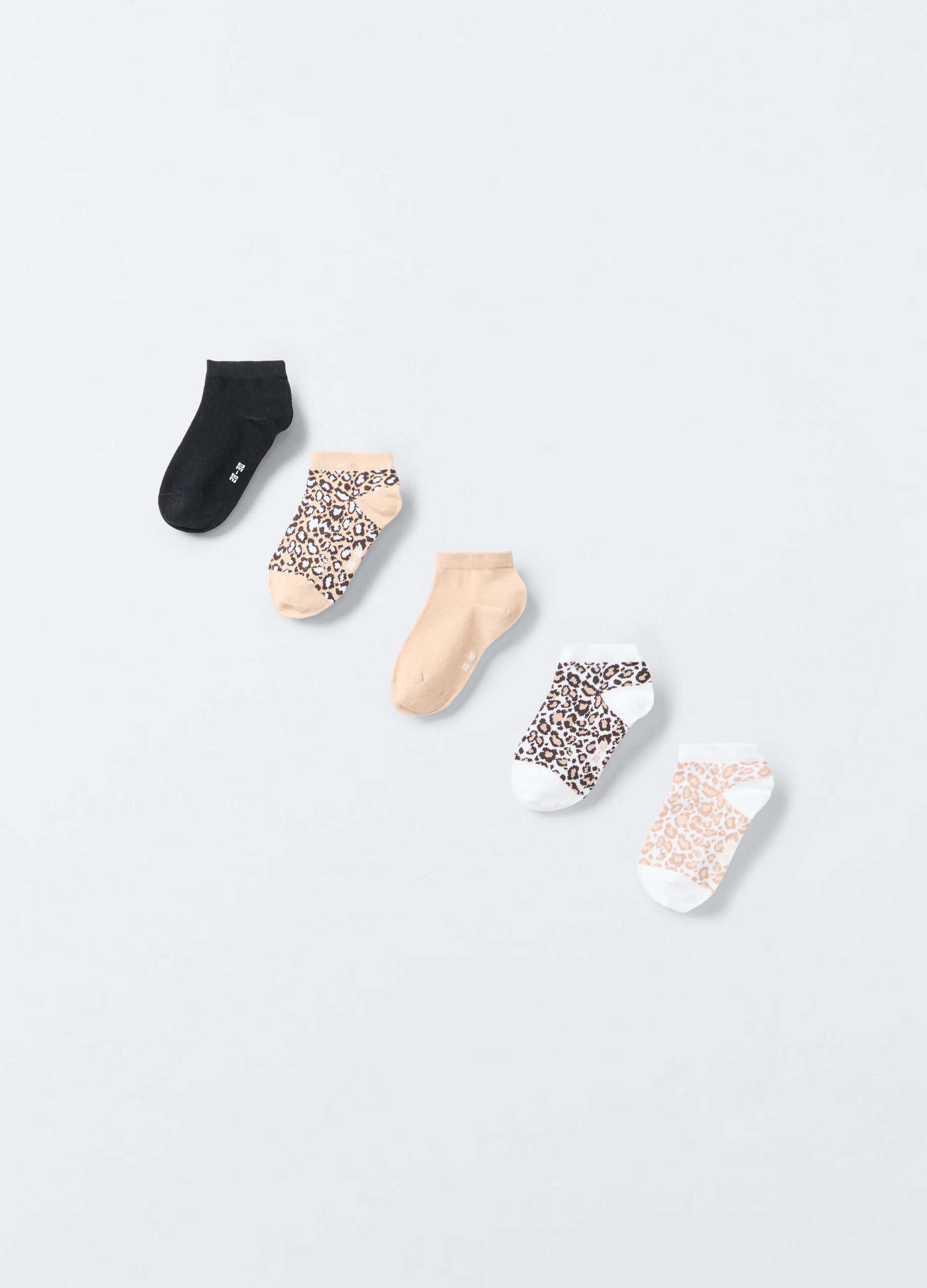 Pack 5 calze corte misto cotone stretch bambina_1