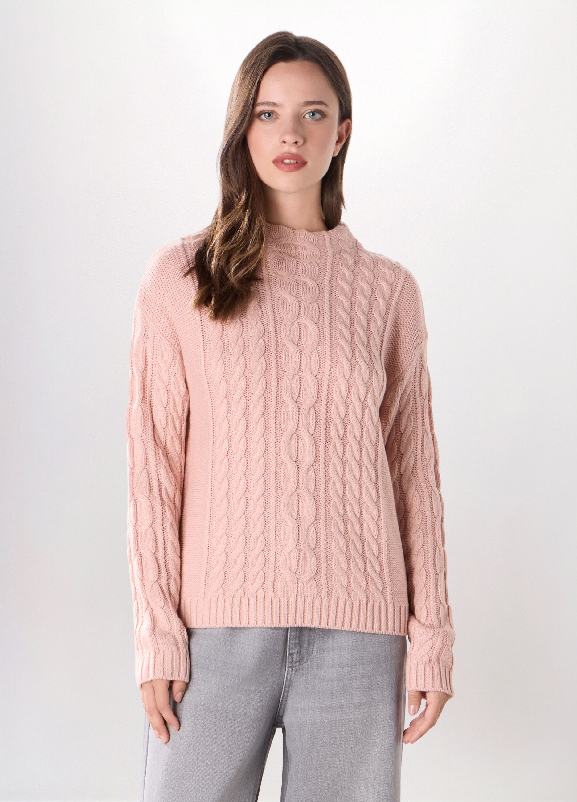Tricot a treccia donna_0
