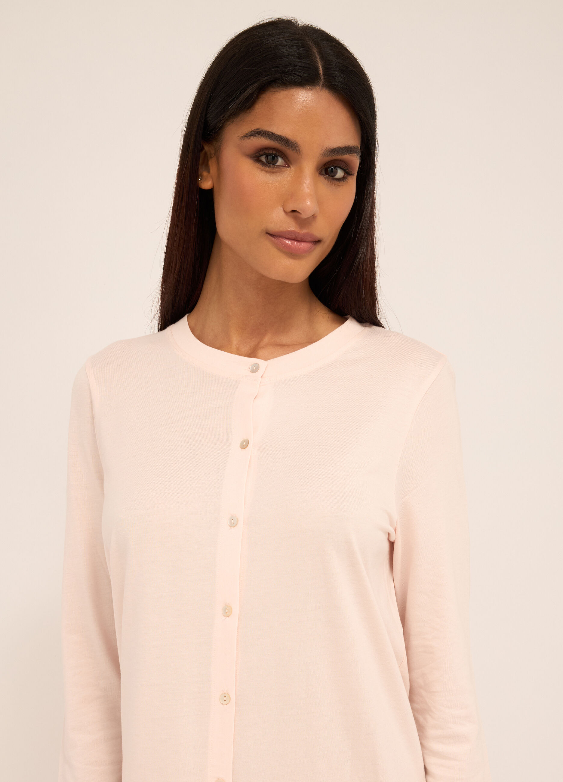 Camicia da notte in misto cotone donna_2