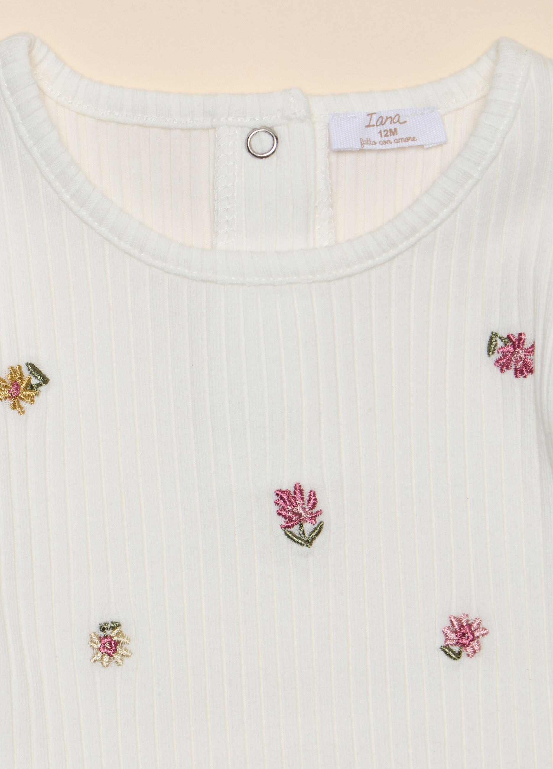 T-shirt in costina di cotone stretch_1