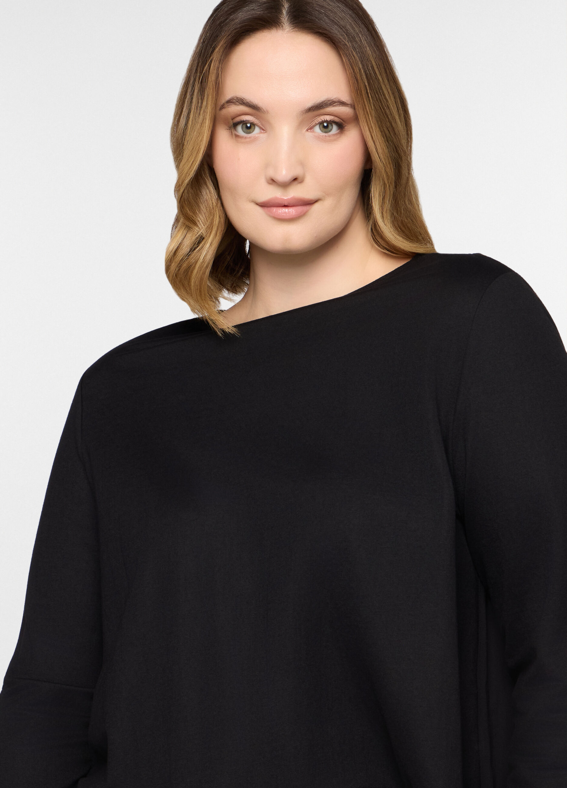 T-shirt girocollo Piquet donna curvy_2