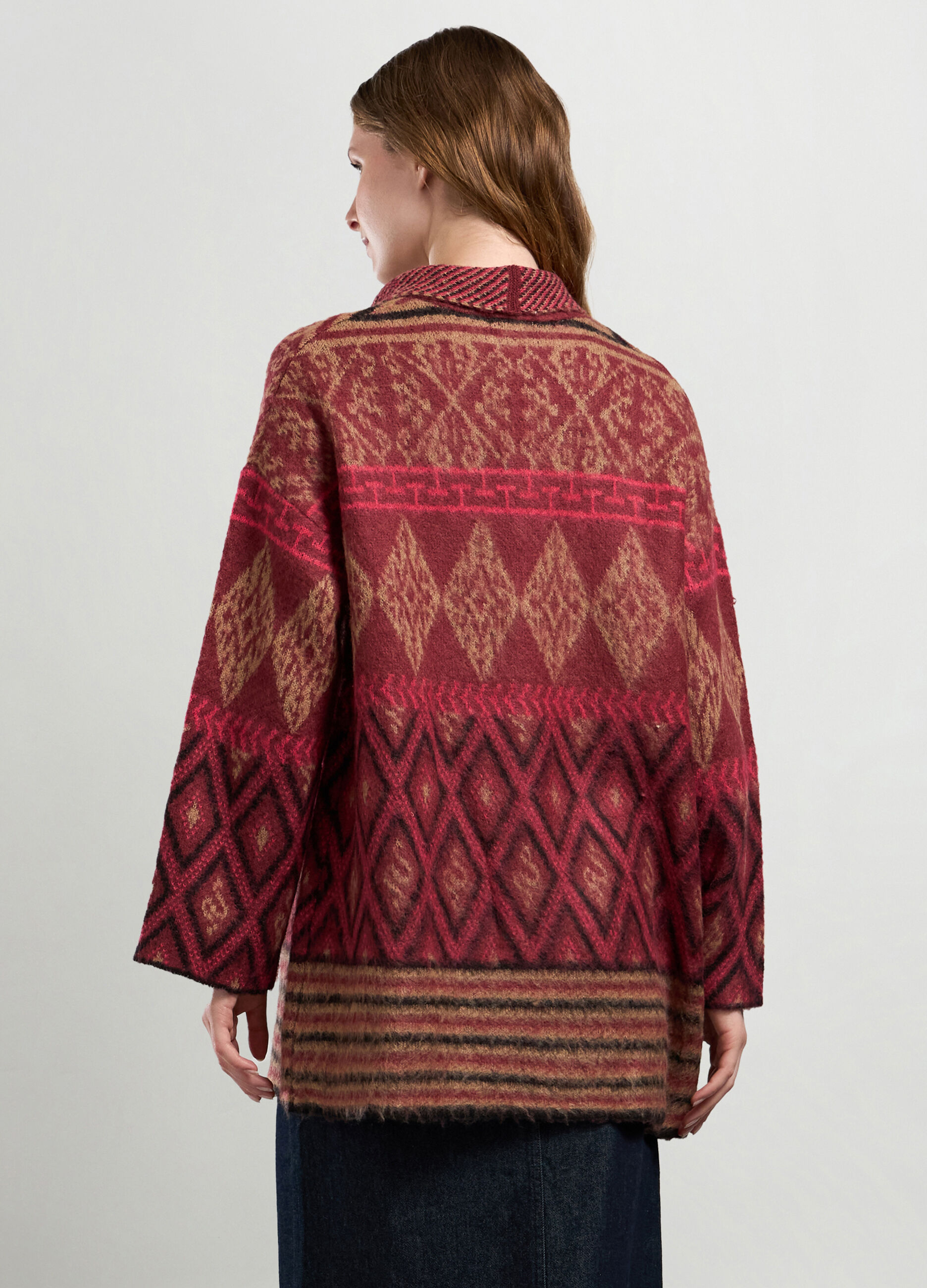 Scialle jacquard multicolor donna_1