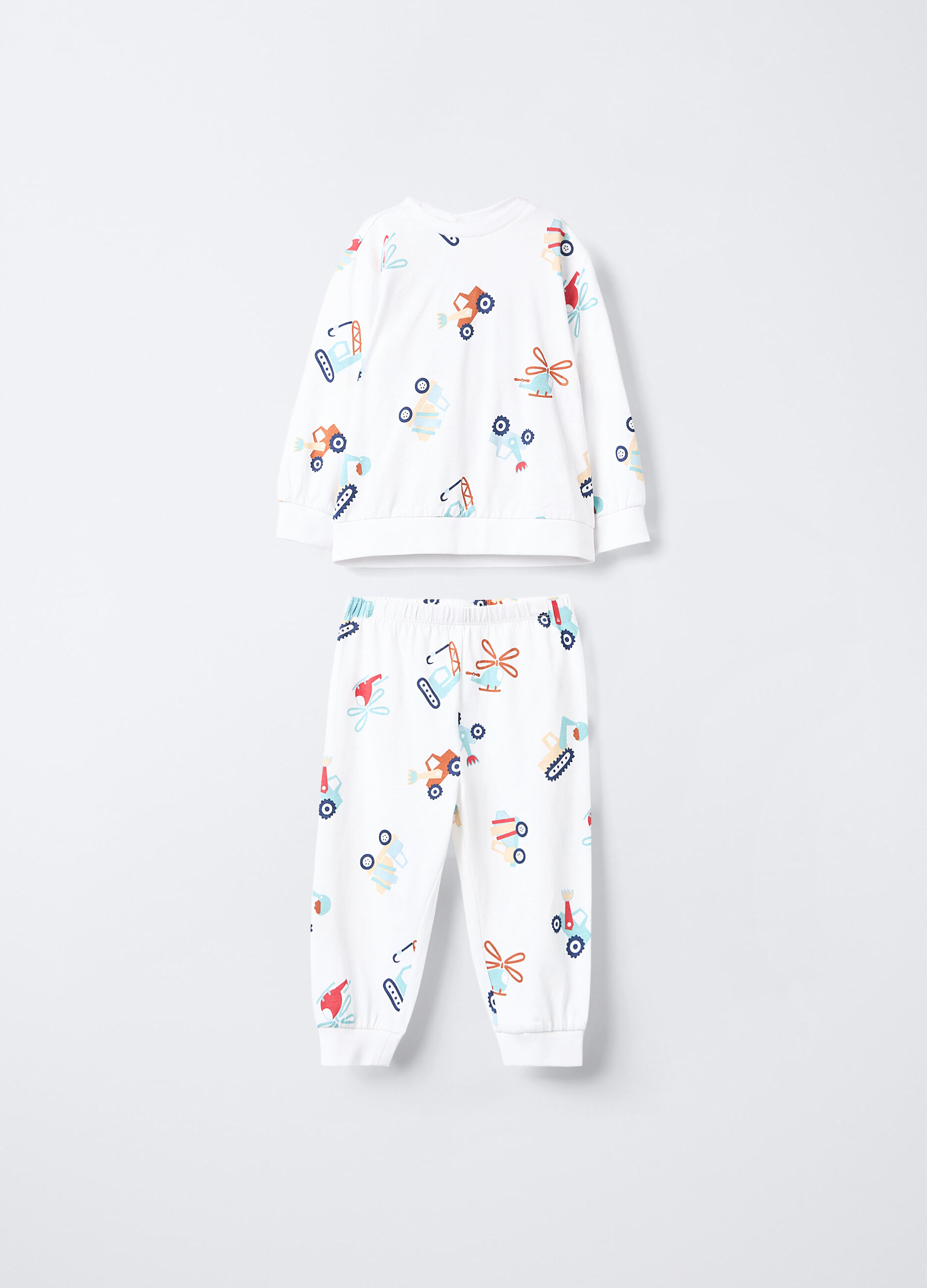Set pigiama lungo in jersey di puro cotone _0