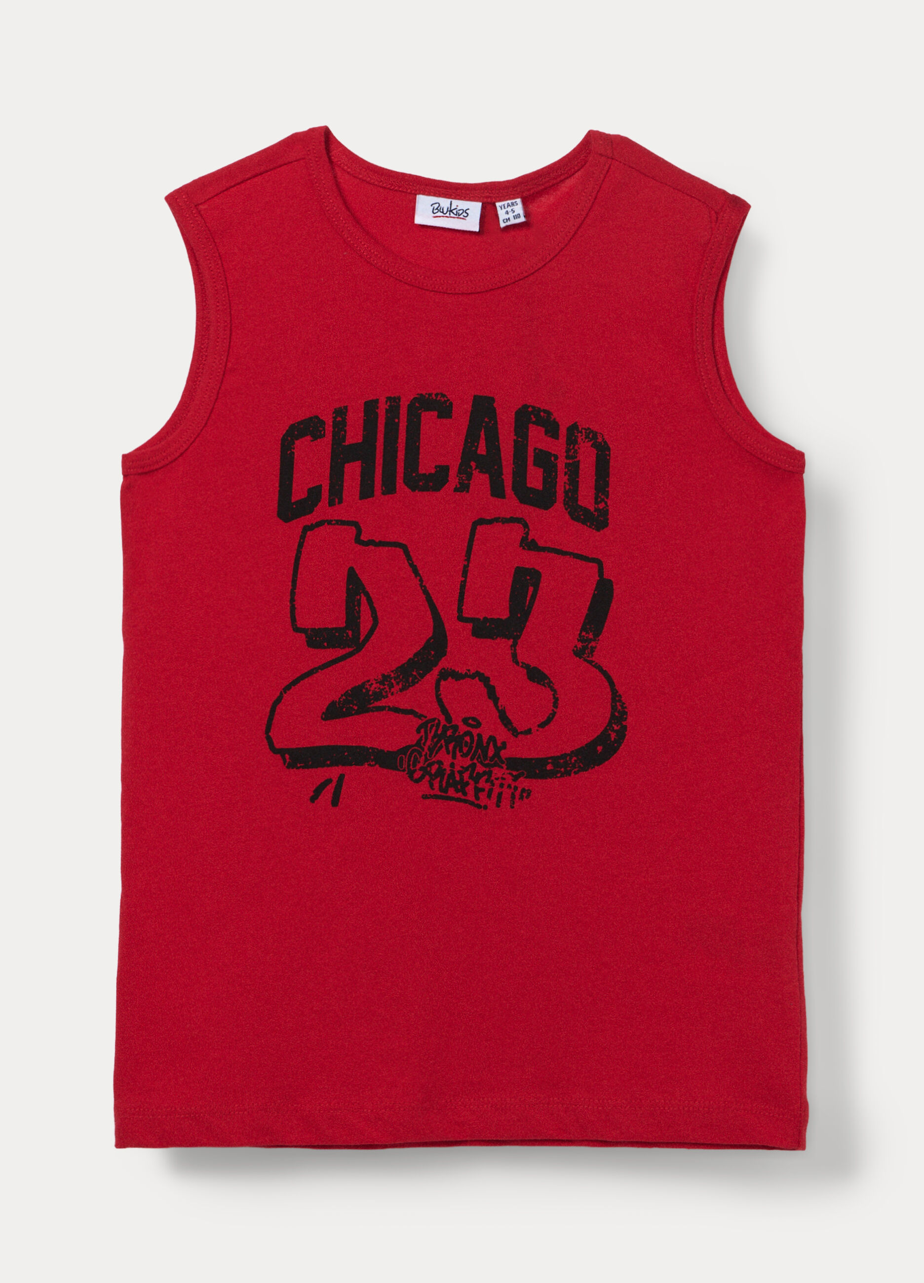 Canotta girocollo in jersey di puro cotone bambino_0