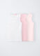 Pack 3 canotte in costina di puro cotone bambina_0