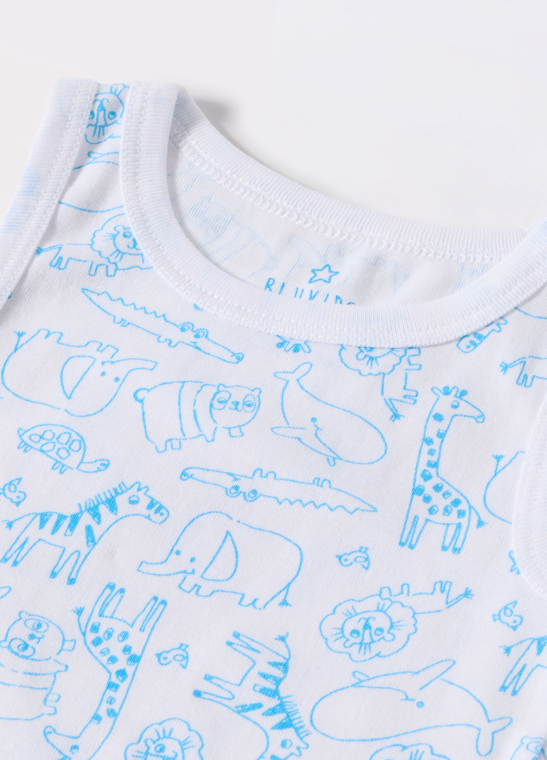 Body smanicato in puro cotone neonato_1