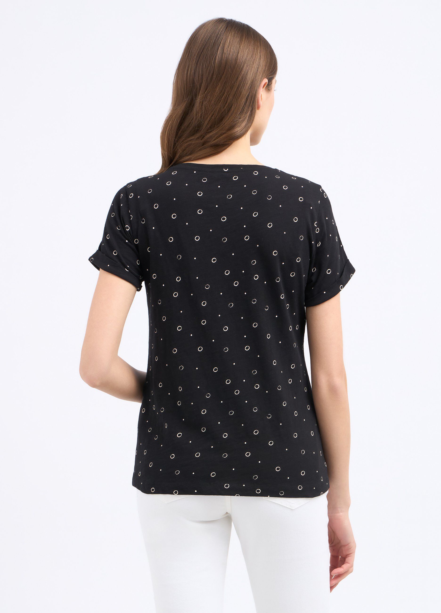 T-shirt in puro cotone con stampa donna_1